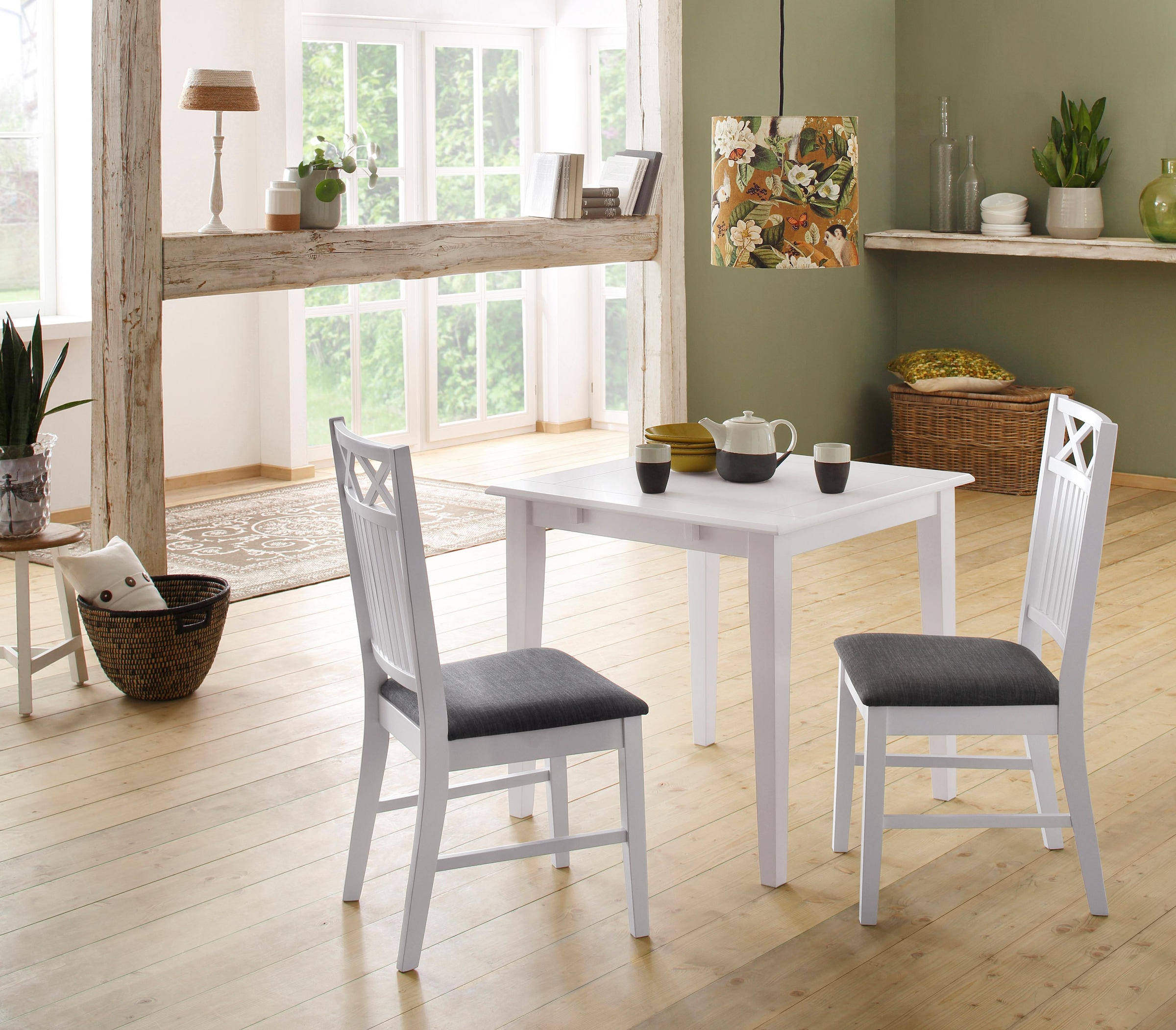 OTTO home "Fullerton" weiß lackiert, B/T 80 x 80 cm, Ansteckplatte separat bestellbar