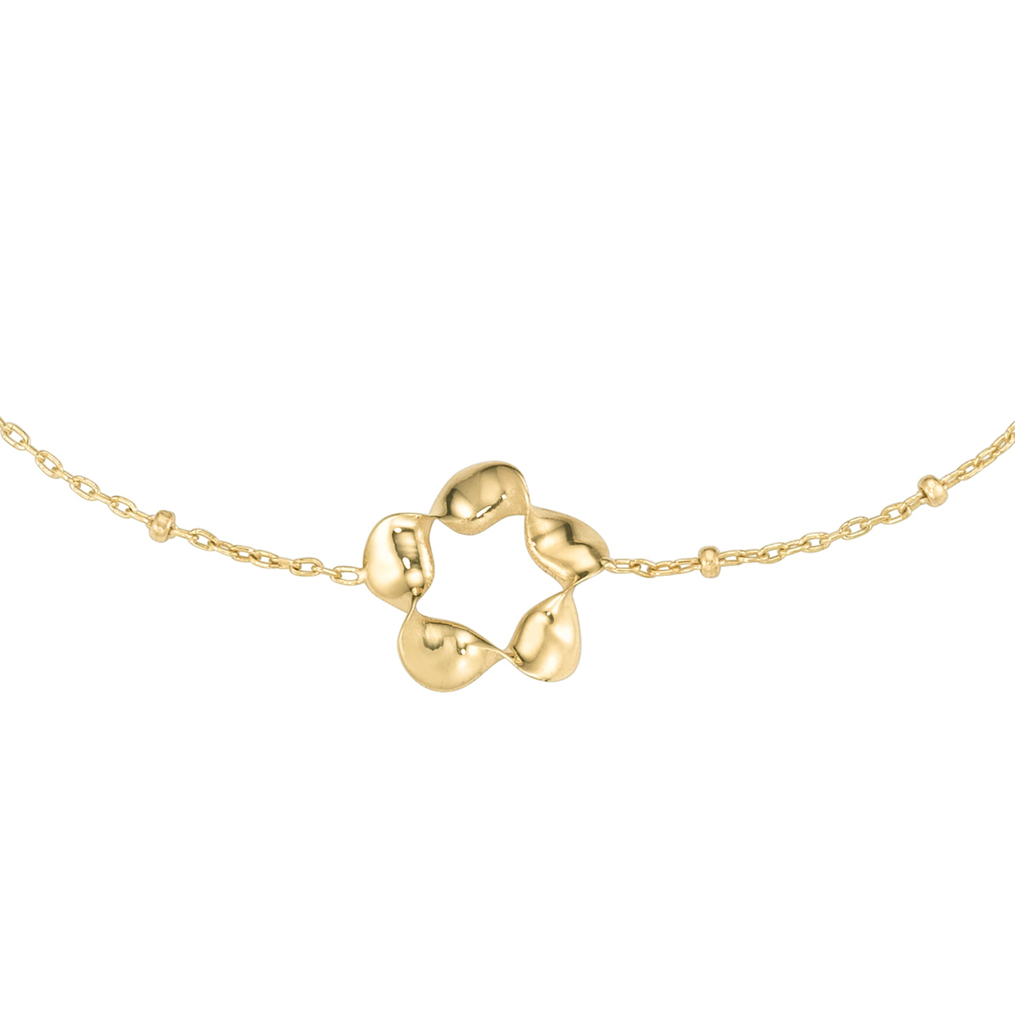Luigi Merano Armband »mit Mittelteil Blüte, Gold 375«