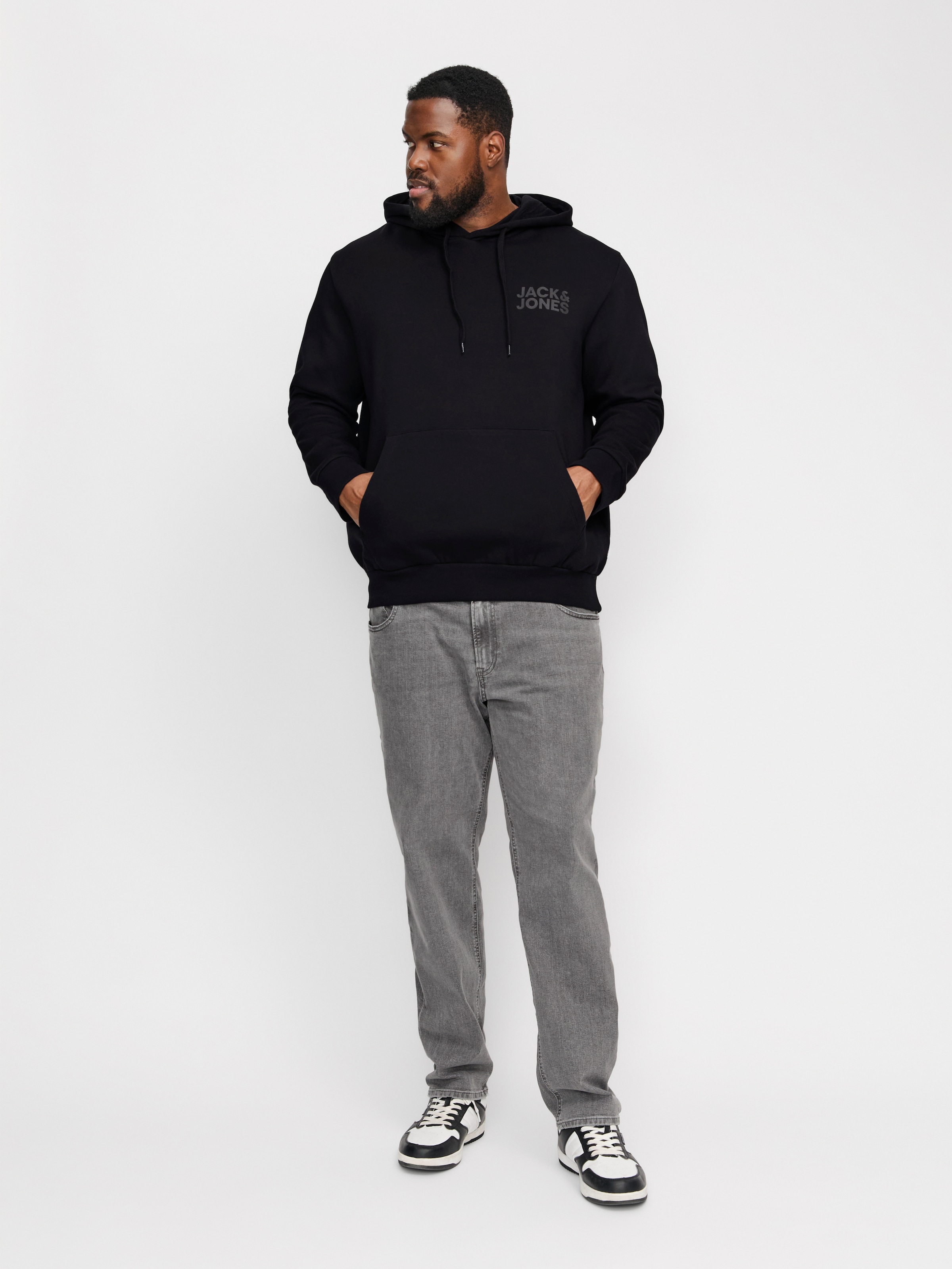 Jack & Jones PlusSize Kapuzensweatshirt »JJECORP LOGO SWEAT HOOD NOOS PLS«, mit Logo Print