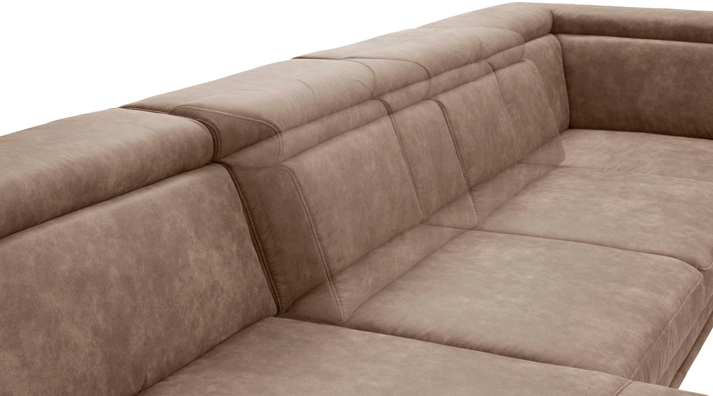 sit&more Wohnlandschaft »Scorpio U-Form«, inklusive Sitztiefenverstellung, mit Kopf- und Armteilverstellung