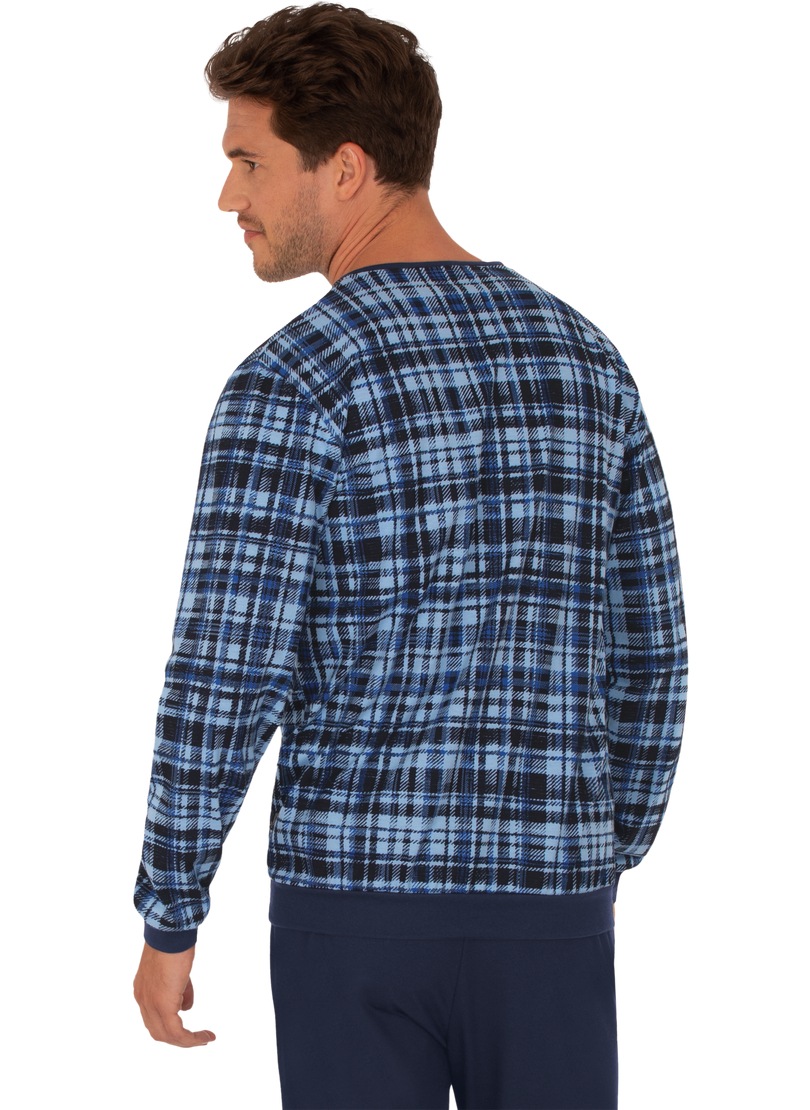 Trigema Schlafanzug »TRIGEMA Langarm Schlafshirt mit Karo-Muster«