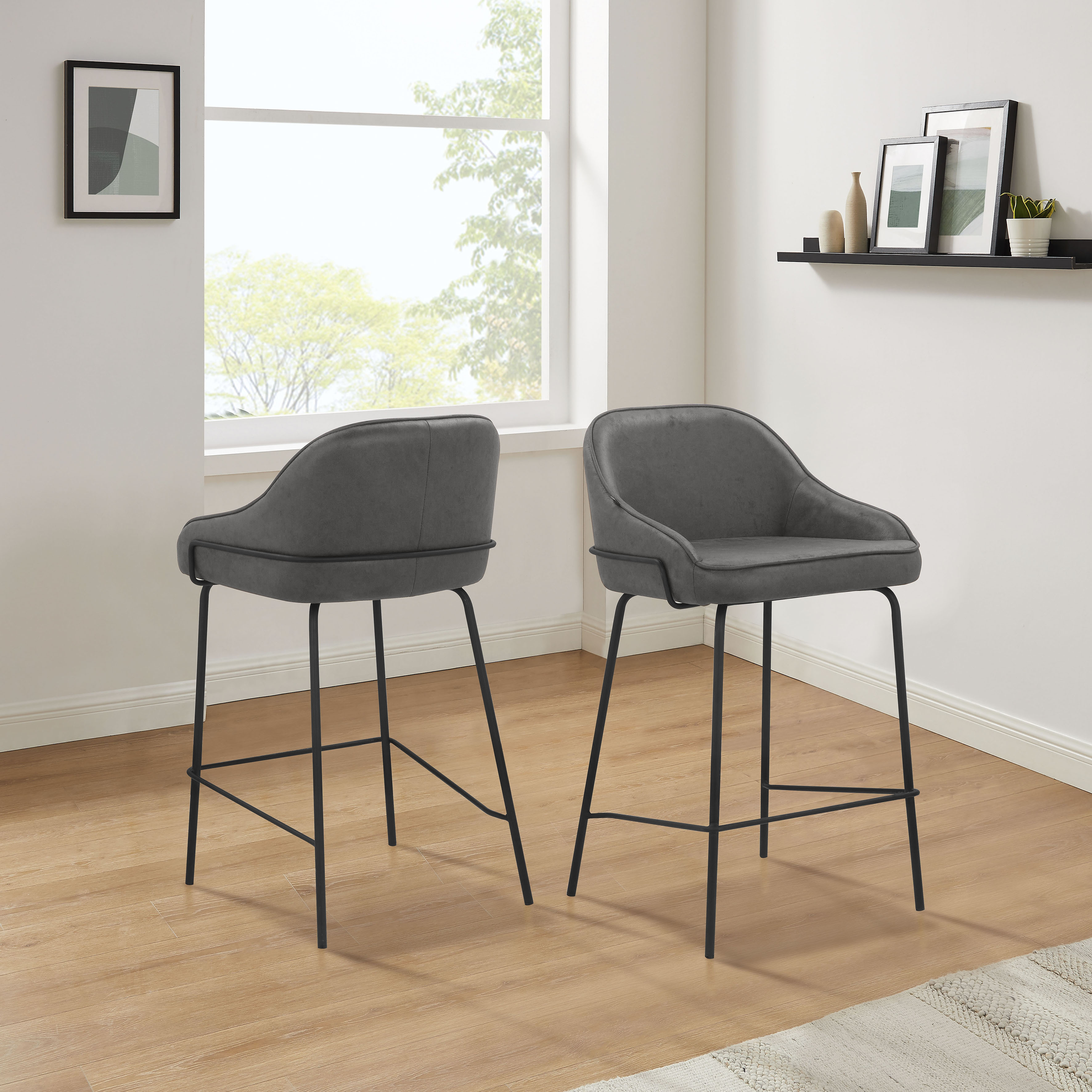 Leonique 4-Fußstuhl "Puant" () 2 Stk. Luxus-Microfaser mit Stoff aus Polyes günstig online kaufen