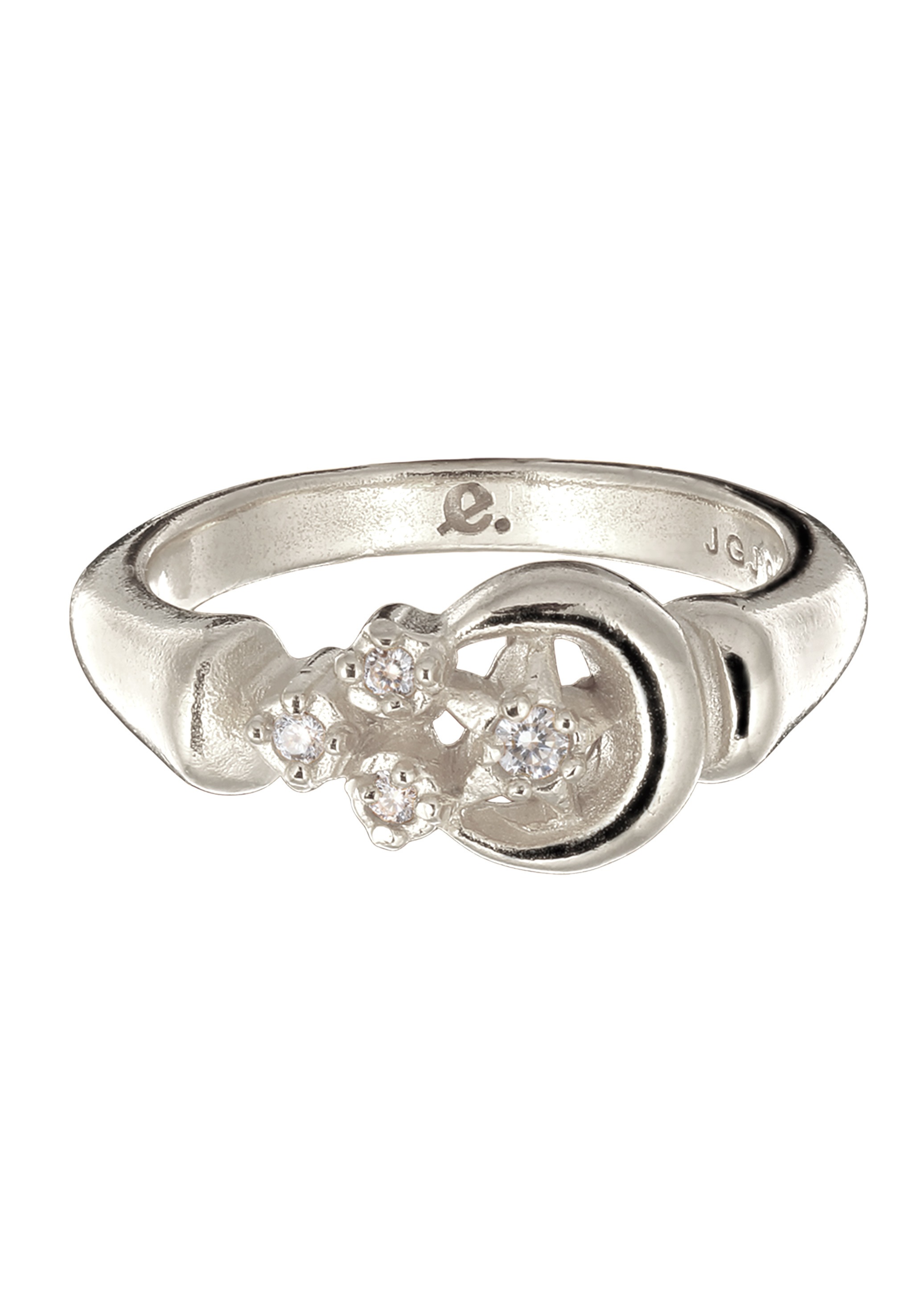 Elli Premium Silberring »Ring Mond Sterne Topas Weiß 925 Sterling Silber«