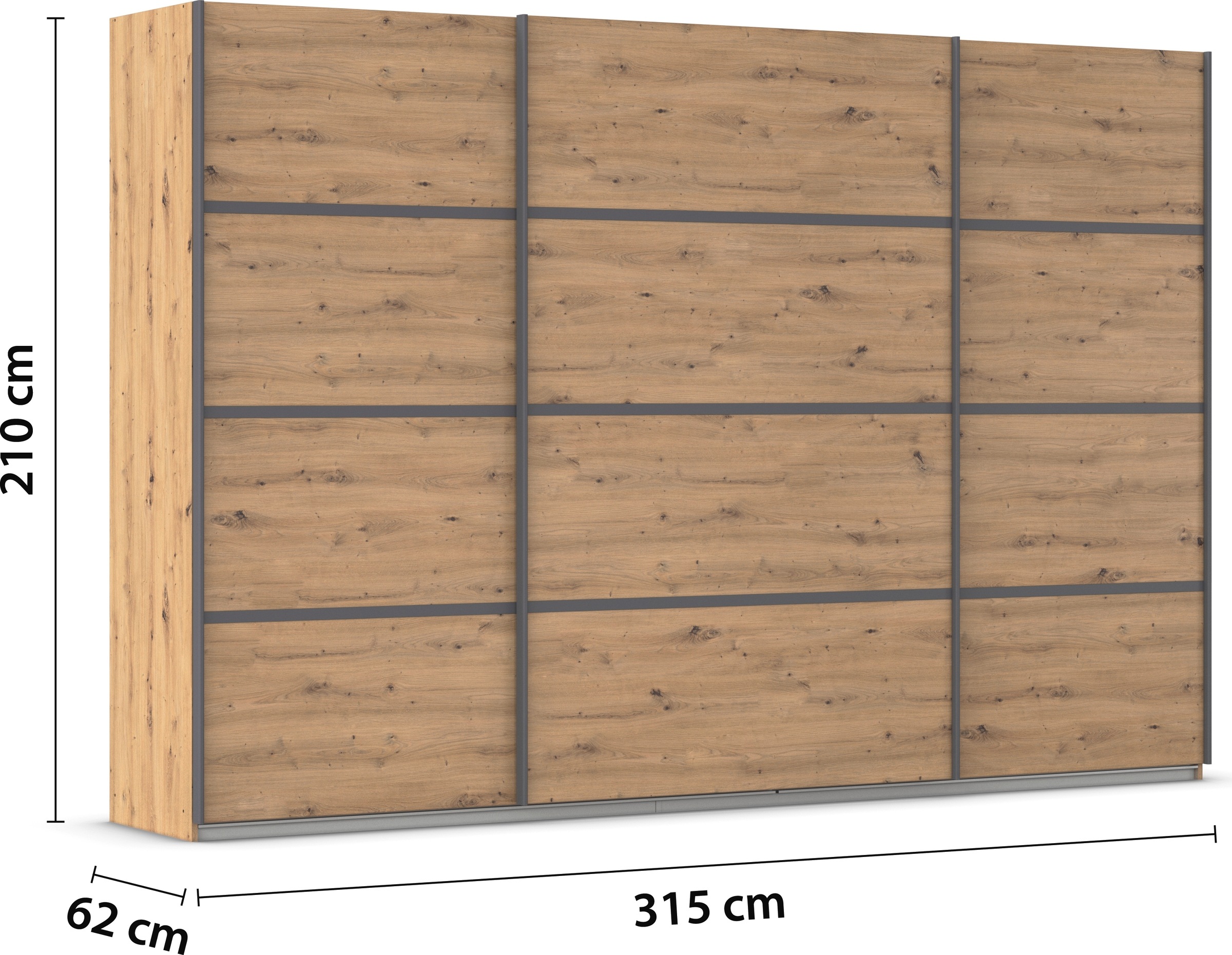 rauch Kleiderschrank »Schwebetürenschrank OTTO´s Choice Garderobe Schrank TOP ANGEBOT Avola«, (in 3 verschiedenen Ausstattungen BASIC/CLASSIC/PREMIUM), mit eleganten Zierleisten in Chrom, Schwarz oder Weiß MADE IN GERMANY