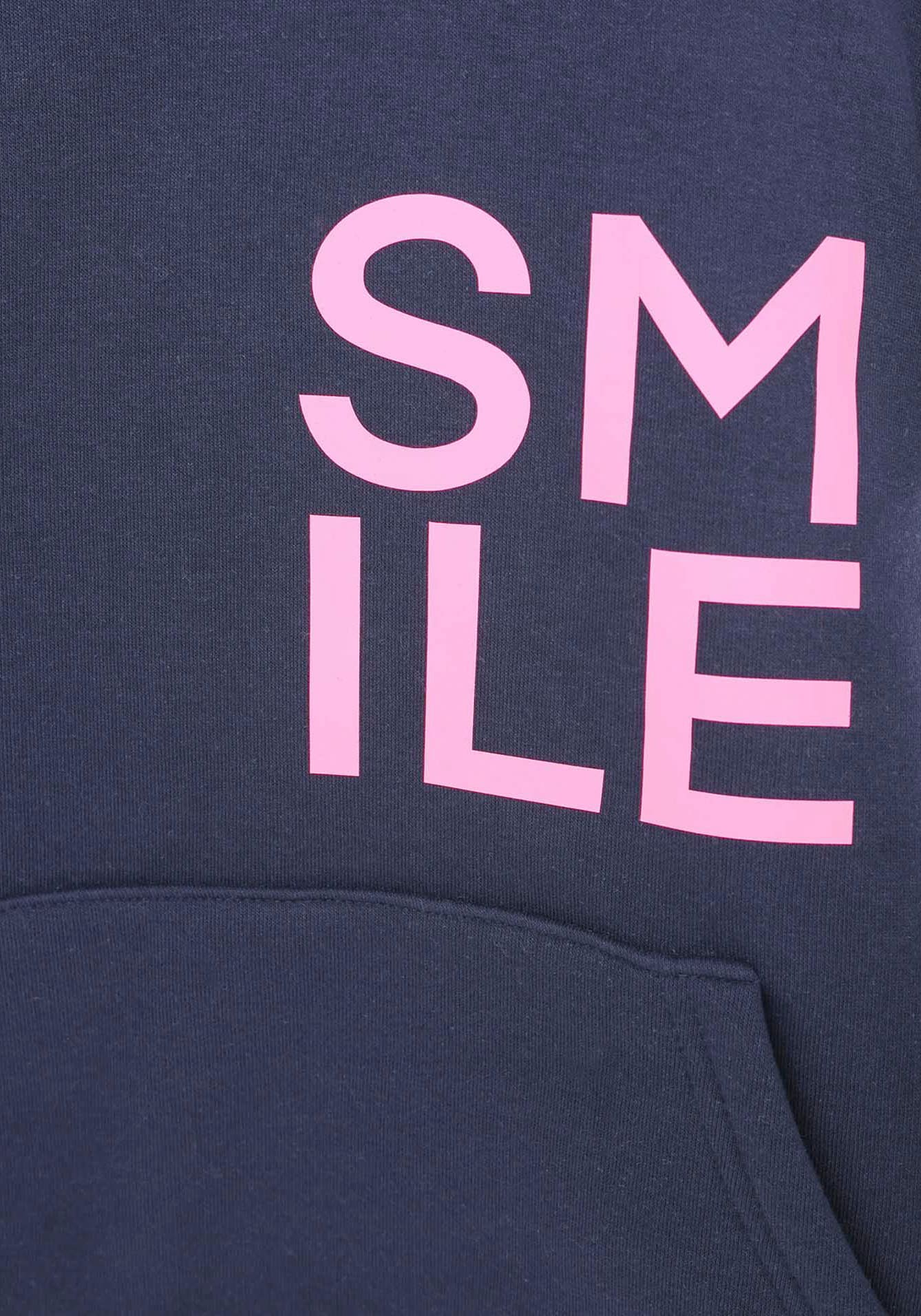 Zwillingsherz Hoodie »"Alissa-Kids"«, mit "Smile"-Aufdruck in Neonfarben und gestickte Smiley