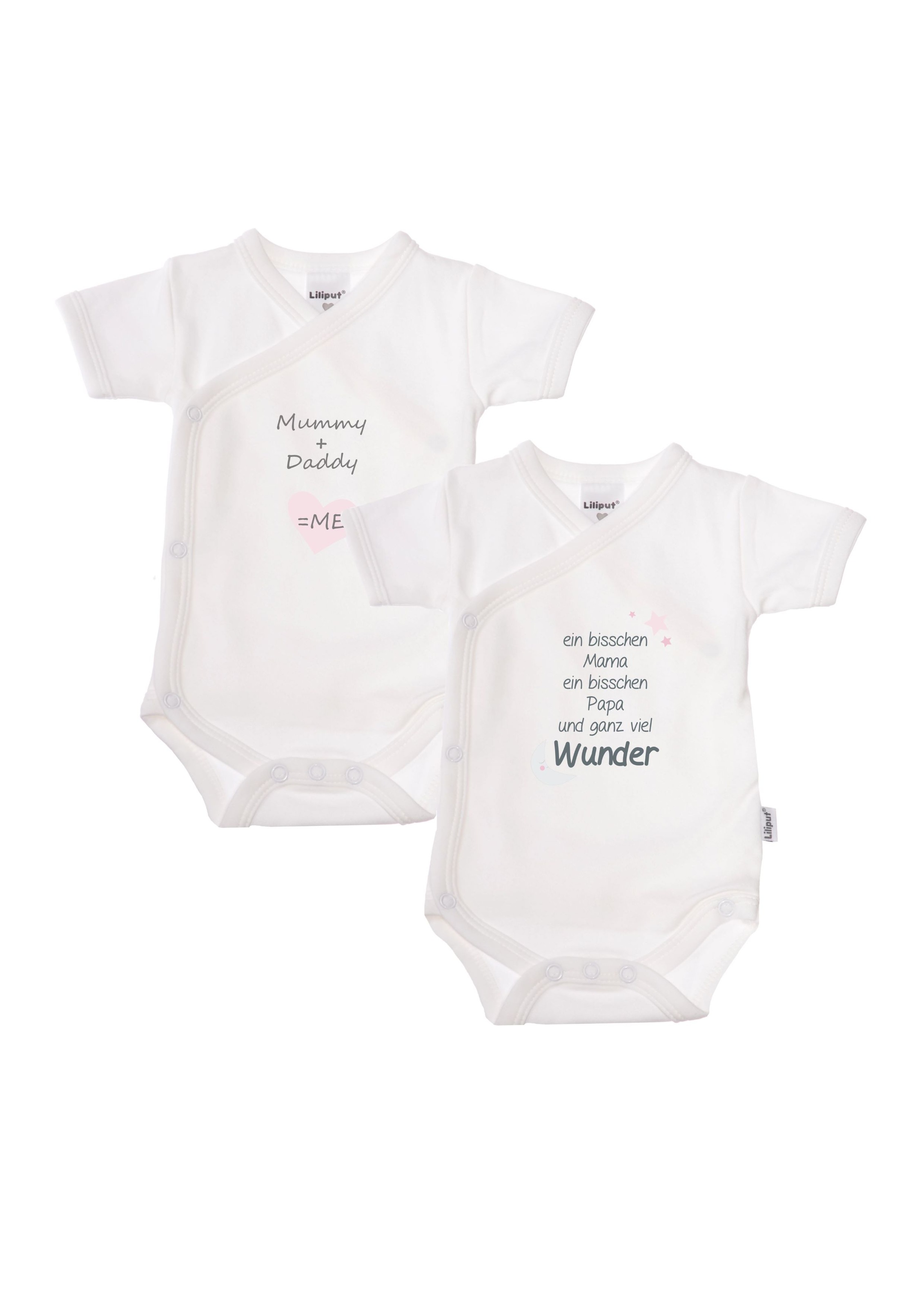 Liliput Body "Mummy und Daddy" 2 Stk. im 2er Pack mit praktischer Druckknopfleiste