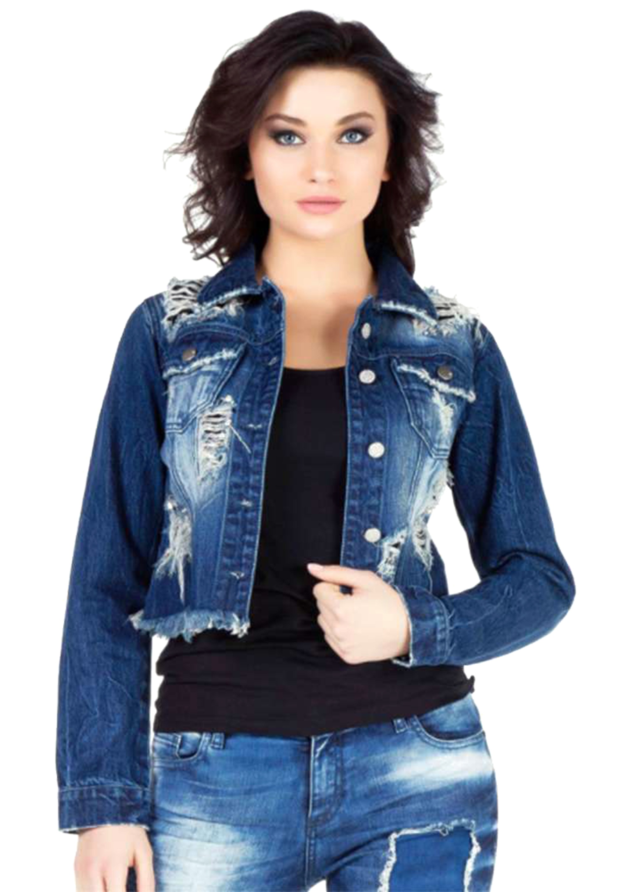 Cipo & Baxx Jeansjacke, im rockigen Used-Look