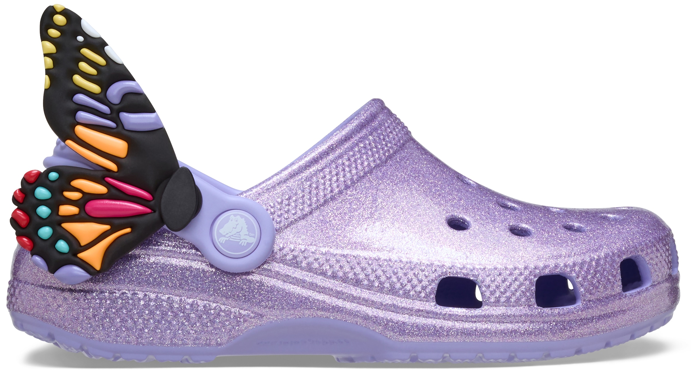 Crocs Clog »Classic IAM Butter Fly«, Sandale, Hausschuh mit Glitzer