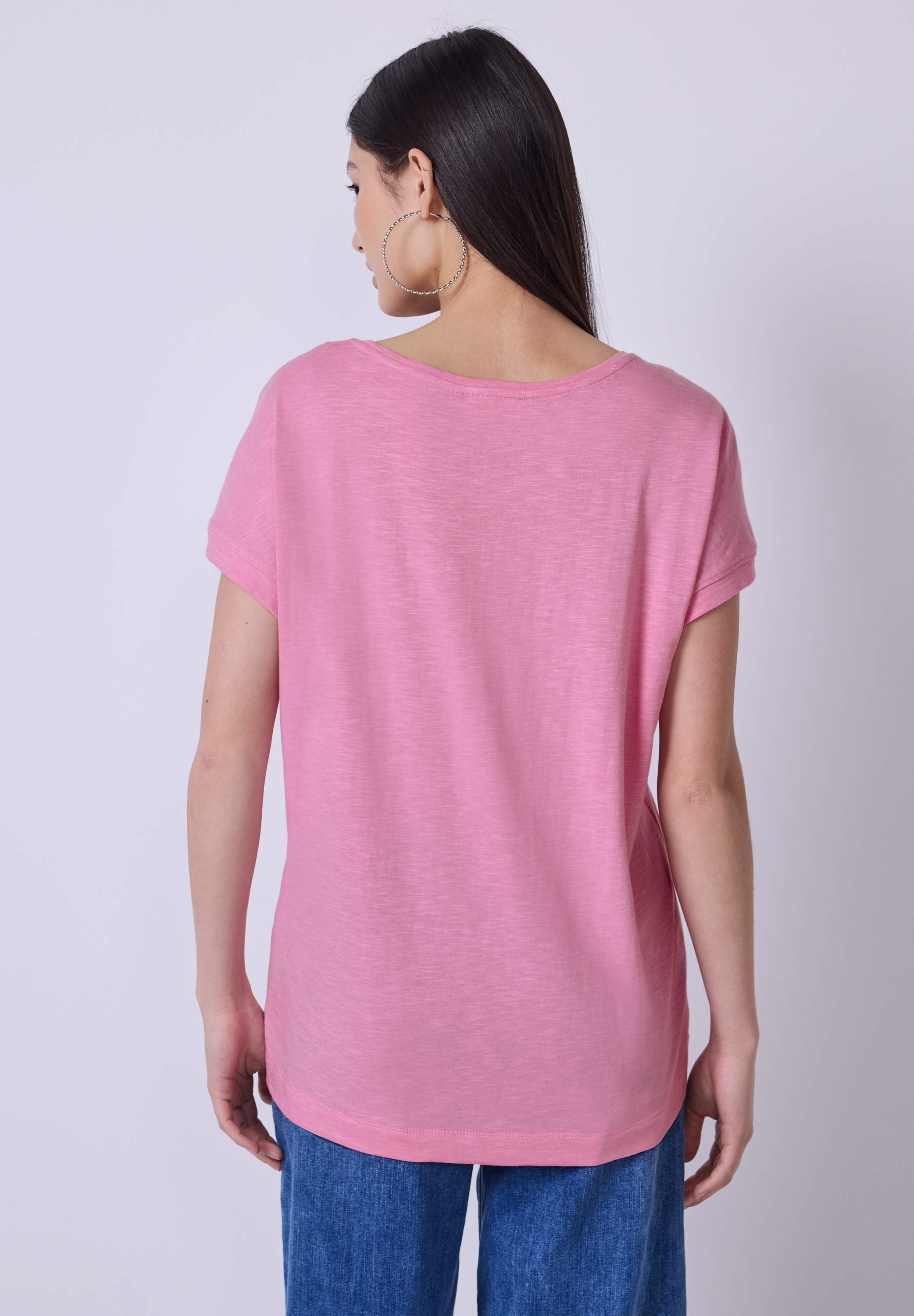 STREET ONE STUDIO V-Shirt, im soften Baumwoll-Mix
