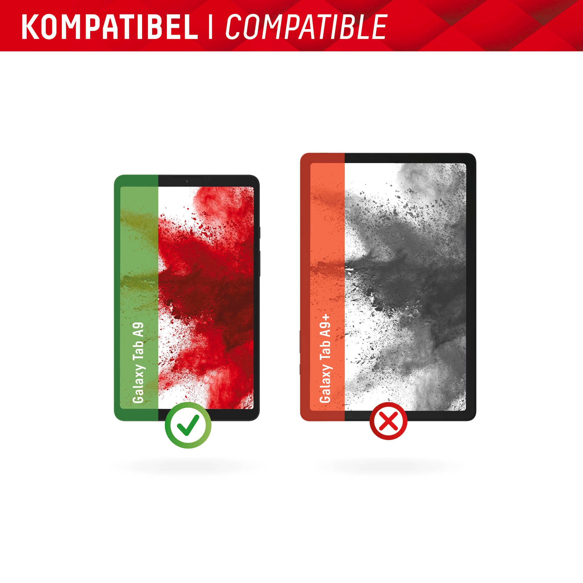 Displex Displayschutzglas »Tablet Glass«, für Samsung Galaxy Tab A9, Bildschirmschutz, Schutzglas, Splitterschutz, kratzfest