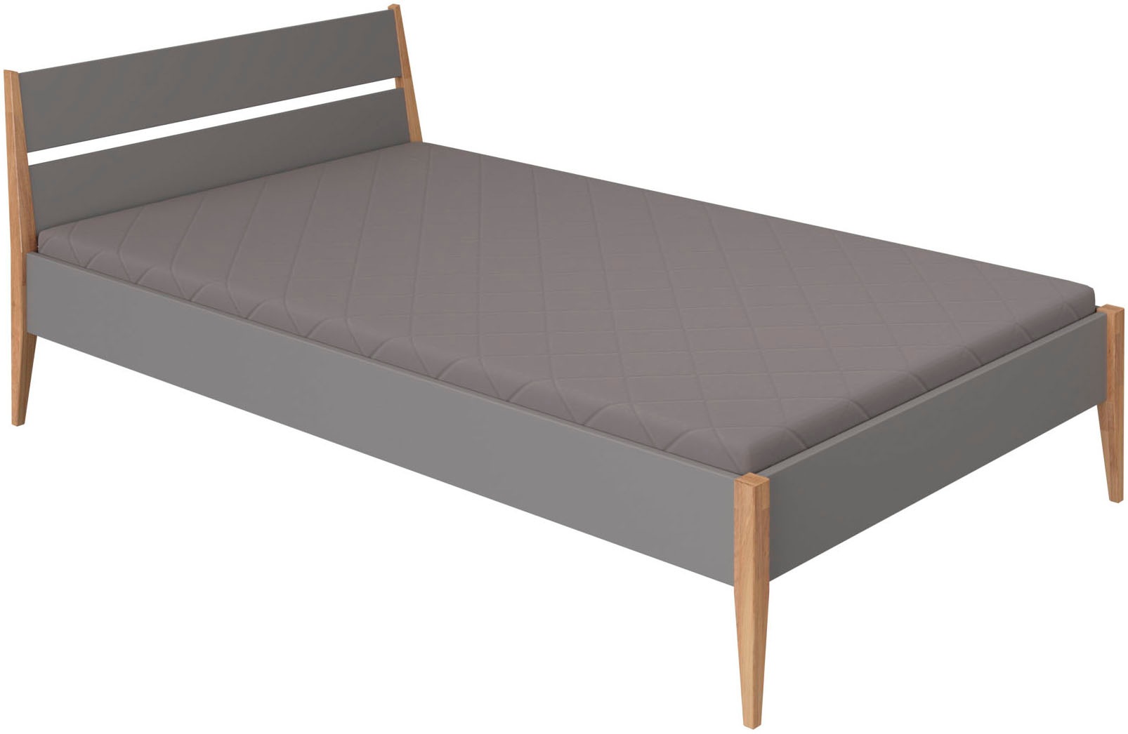 PAIDI Kinderbett »STIENE in verschiedenen Größen und Farben« 90/120/140x200cm - Beige, Grau, Eiche massiv,  Jugendbett mit Massivholz, pflegeleicht, langlebig, Jugendliege