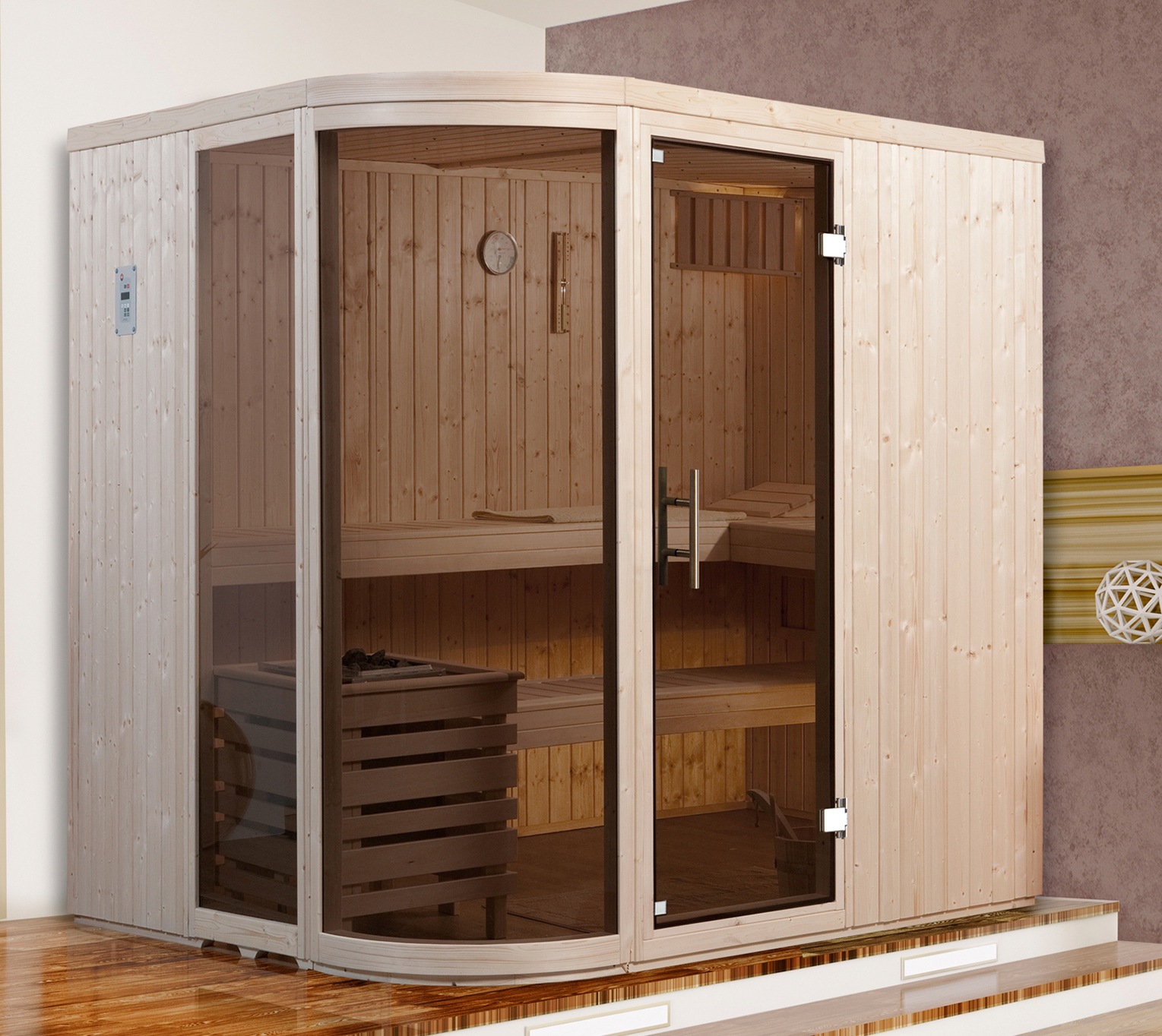 weka Sauna »Sara 1«, 7,5 kW Bio-Kombiofen mit ext. Strg.