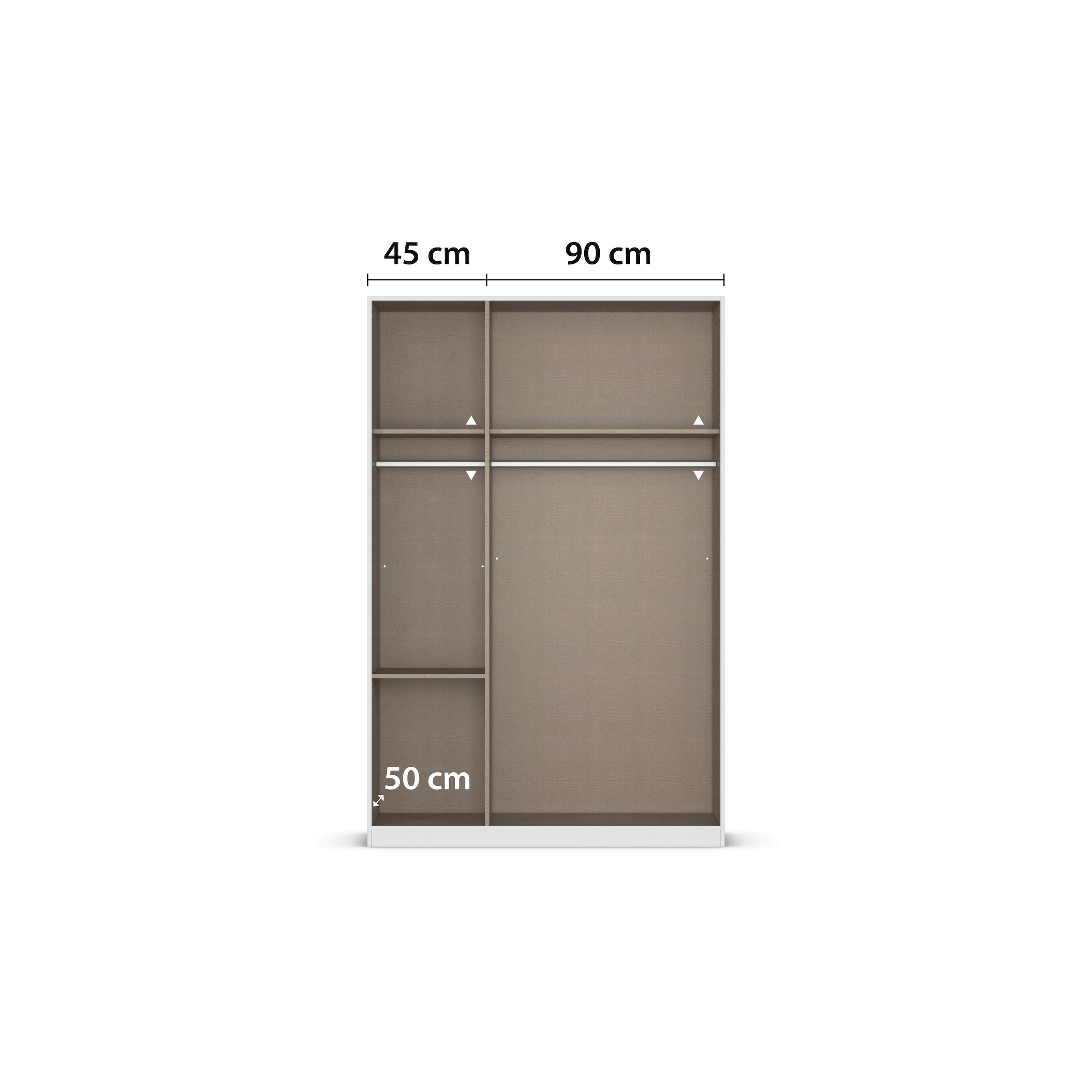 OTTO home Kleiderschrank »Mehrzweckschrank Schrank Schlafzimmer Garderobe Mietswohnung XEELINA« Mehr Flexibilität durch variable Schubladenanordnung MADE IN GERMANY