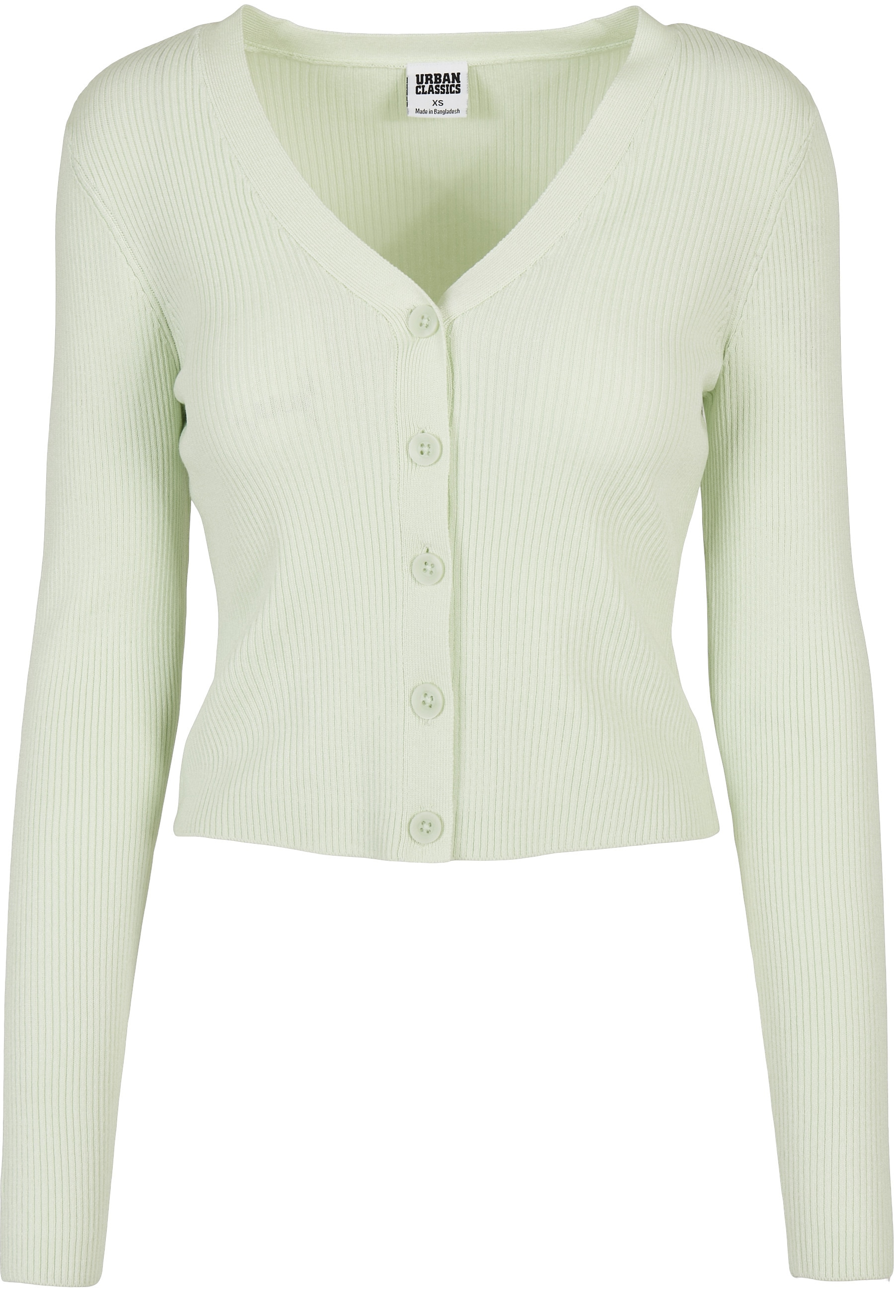 URBAN CLASSICS Cardigan "Urban Classics Damen Ladies Short Rib Knit Cardigan" 1 Stk.