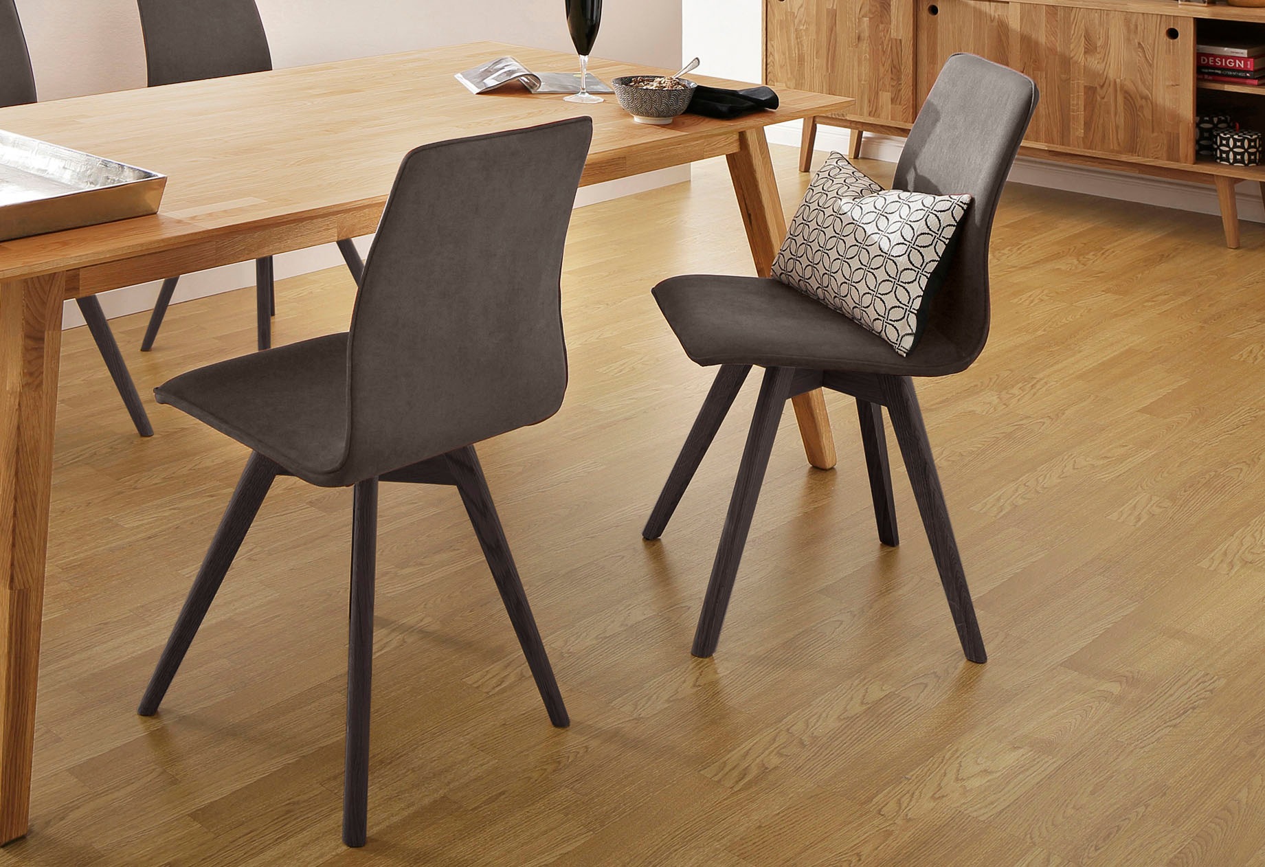 OTTO home 4-Fußstuhl "Rania" (Set) 2 Stk.mit Massivholzbeinen günstig online kaufen