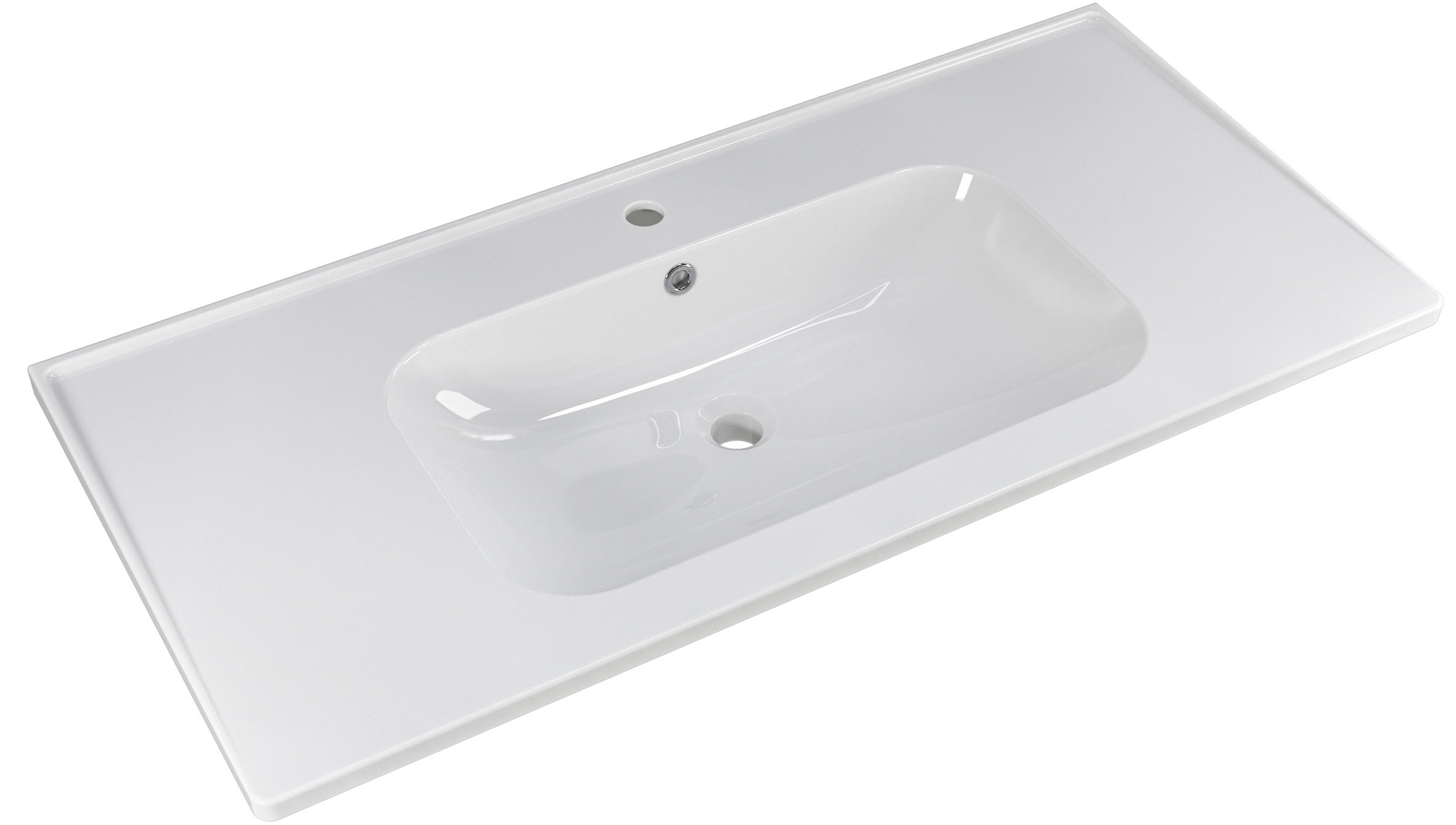 Saphir Badmöbel-Set »Trentino 2-teilig Keramik-Waschtisch, Spiegelschrank mit LED-Leuchte«, (3 St.), Badmöbel-Set 109cm breit, inkl. Türdämpfer, 3 Türen, 2 Auszügen