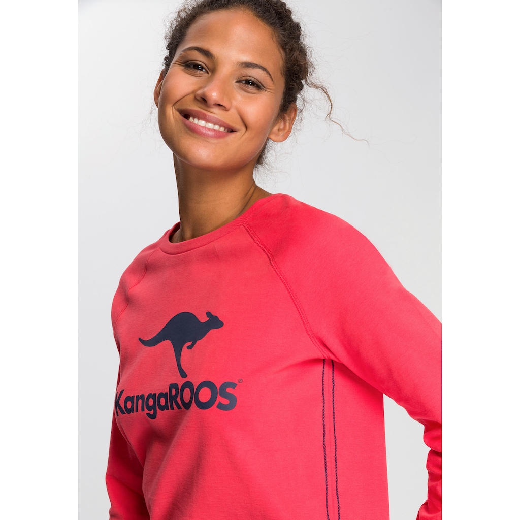 KangaROOS Sweater, mit großem Label-Print vorne