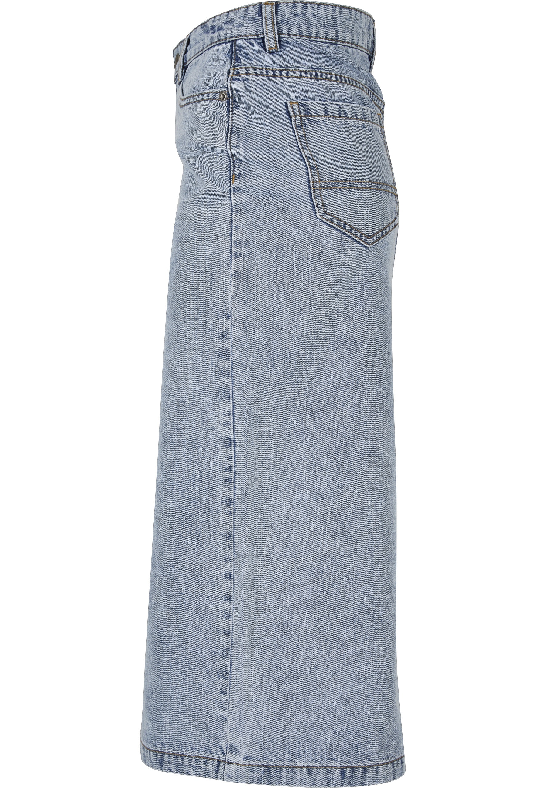 URBAN CLASSICS Jerseyrock »Urban Classics Damen Ladies Midi Denim Skirt« 1 Stk.