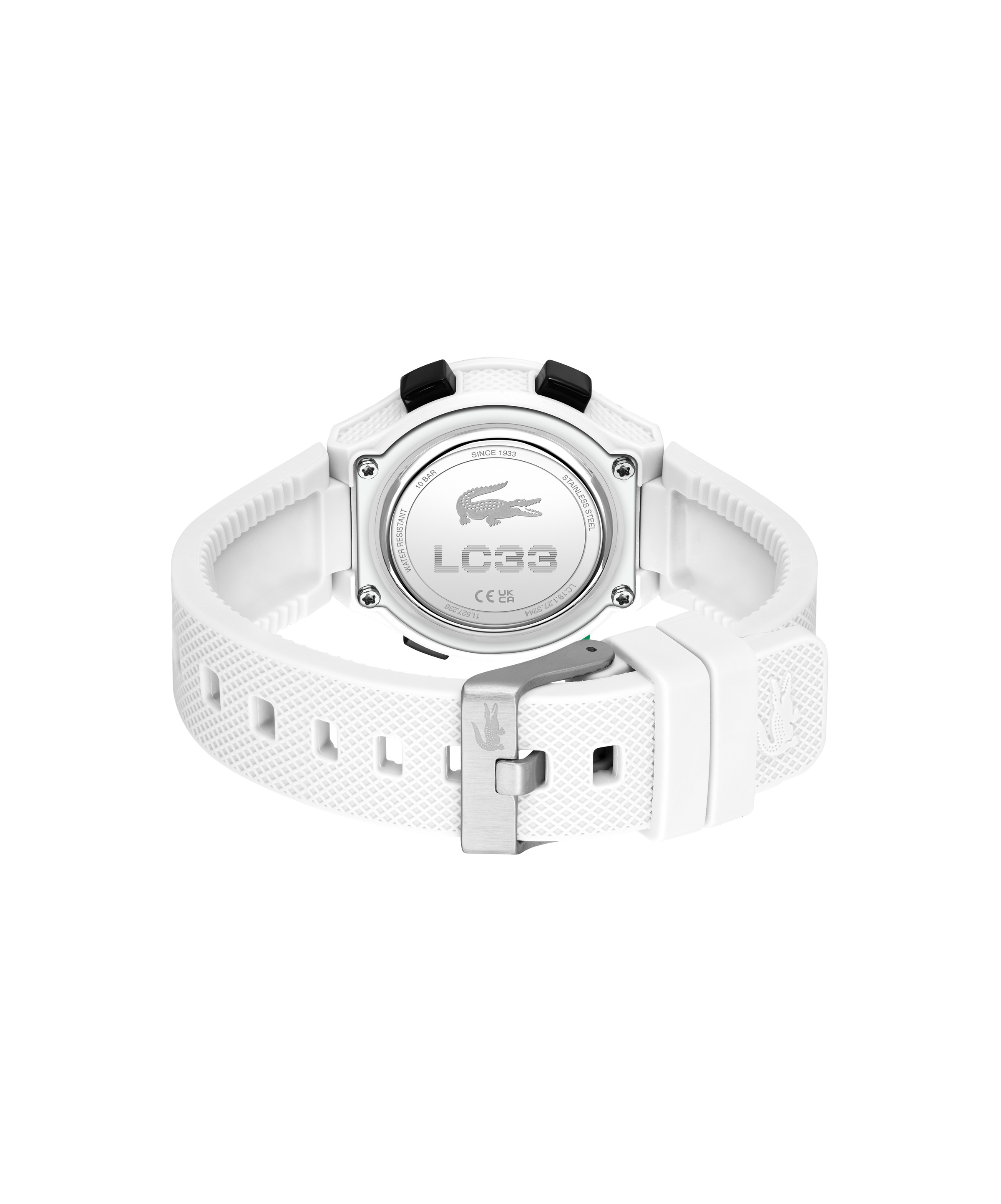 Lacoste Chronograph »LC33«, Quarzuhr, Armbanduhr, Silikonarmband, digital, Tag, Stoppfunktion