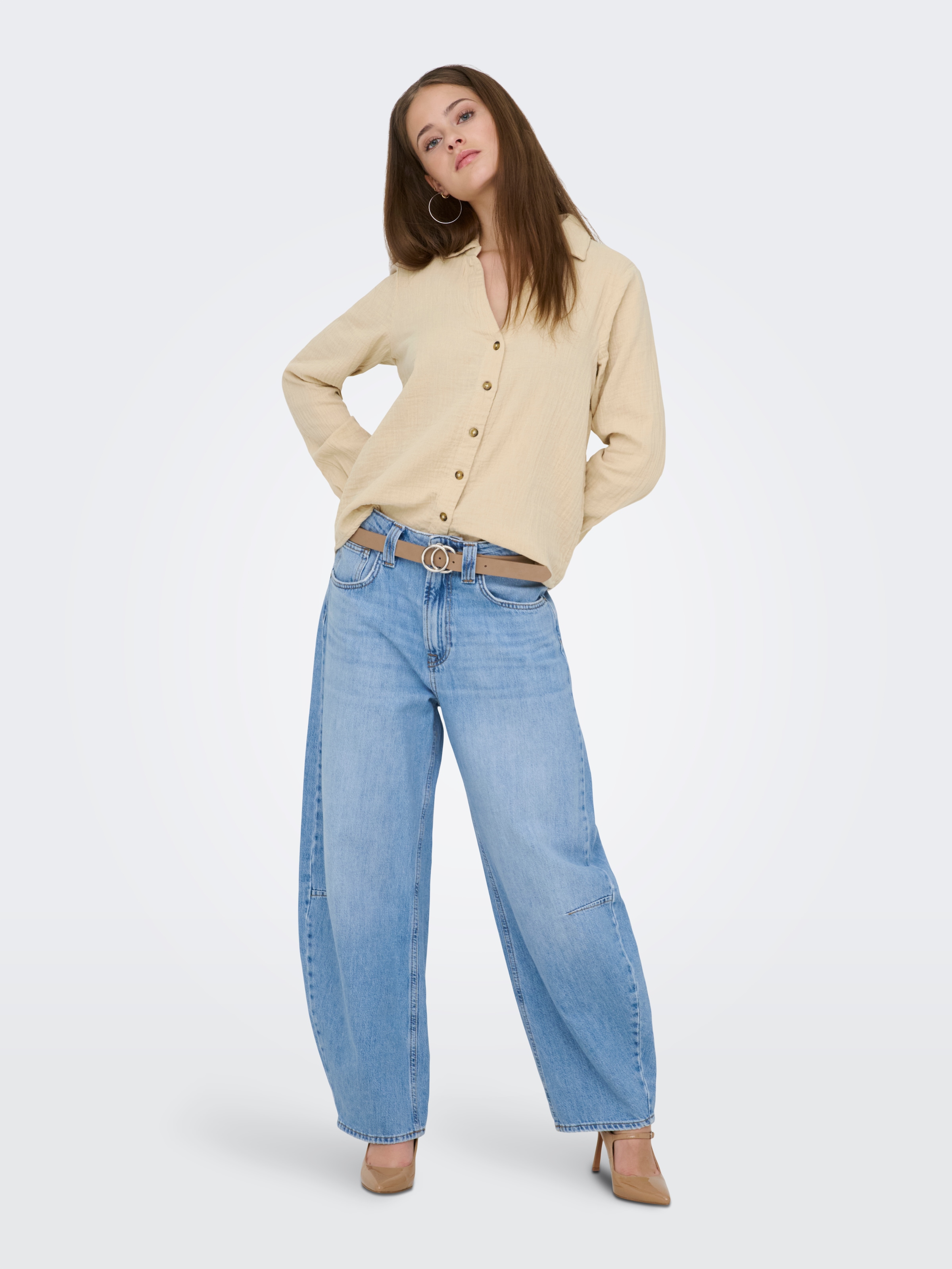 ONLY Langarmbluse »ONLTHYRA LIFE L/S REGULAR SHIRT NOOS WVN«