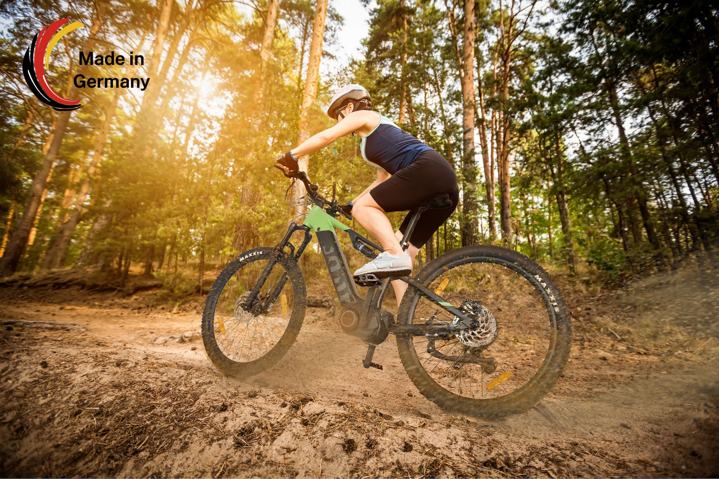 SachsenRad E-Bike »M5T«, 12 Gang, Shimano, Mittelmotor 250 W, TFT Farb-LCD-Steuerdisplay, Fahrmodus Pedelec, 
LED-Frontlicht