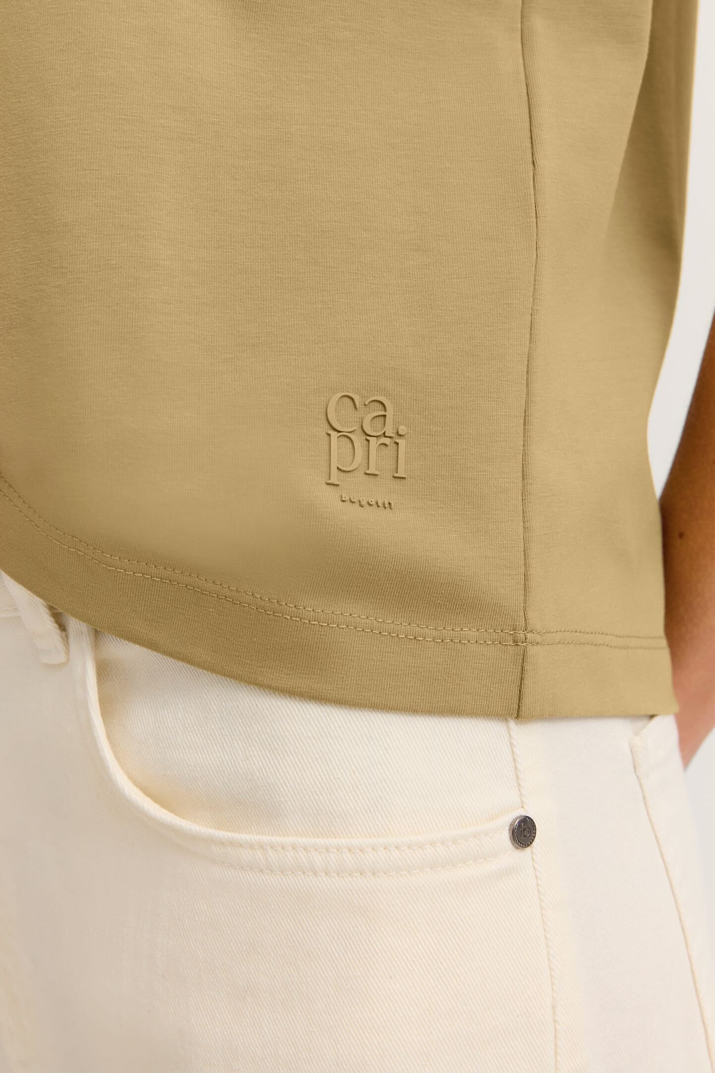 bugatti T-Shirt »Elastisch« mit Rundhals-Ausschnitt