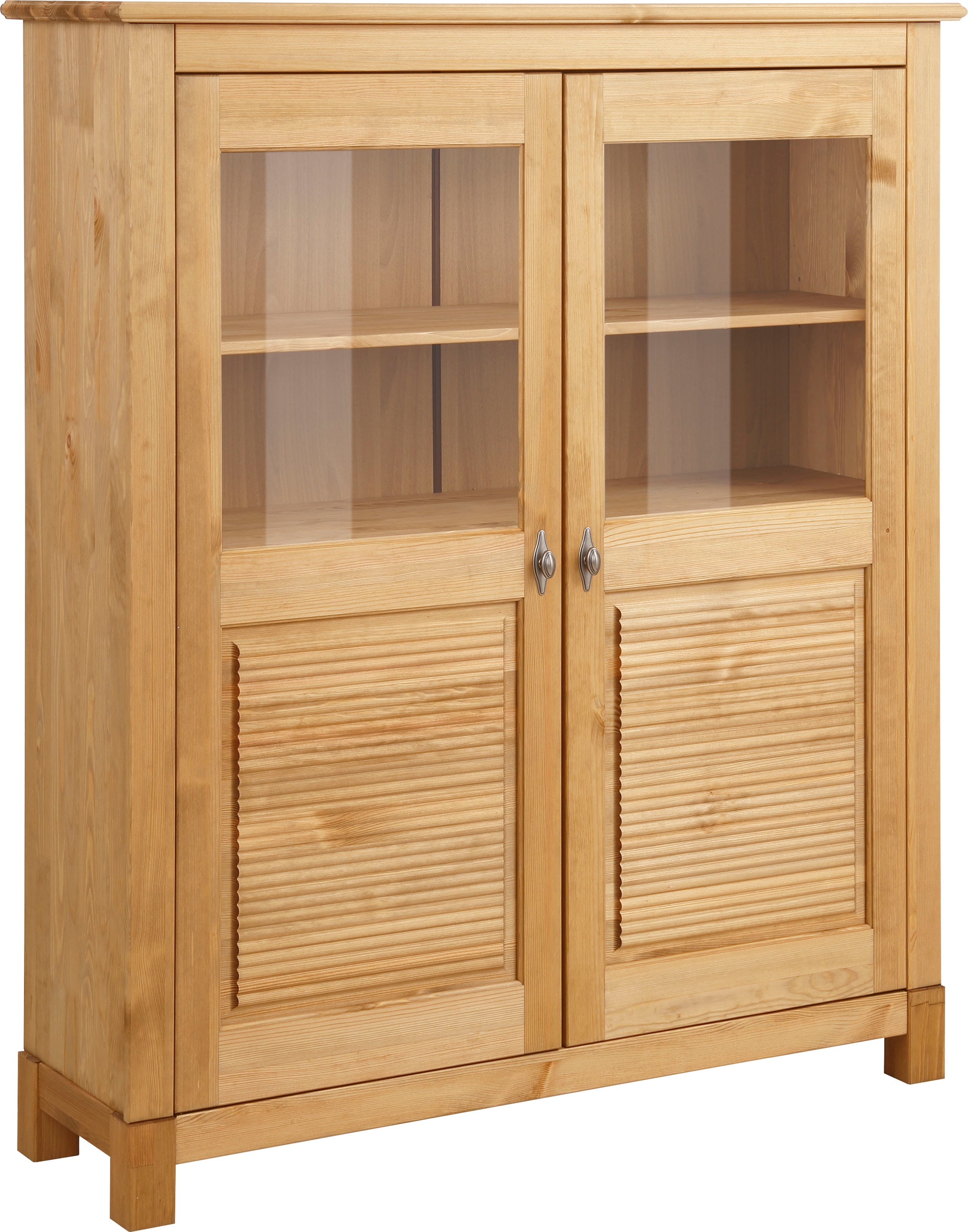 Home affaire Highboard "Rauna", Vitrine, Breite 111,6 cm, aus massiver Kief günstig online kaufen
