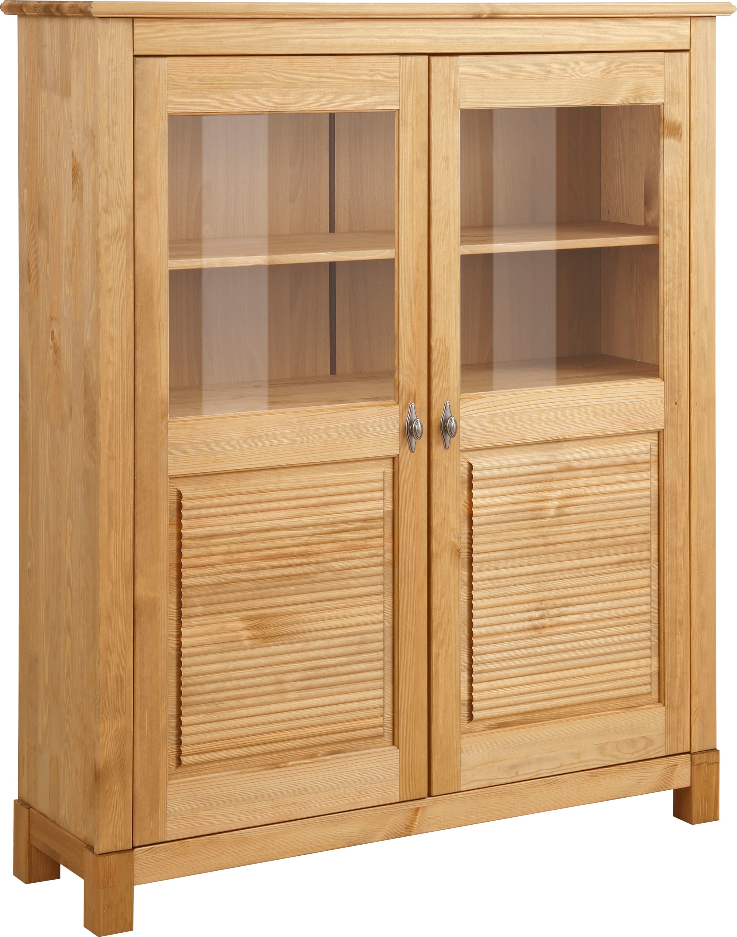OTTO home Highboard "Rauna" Vitrine, Breite 111,6 cm, aus massiver Kiefer günstig online kaufen
