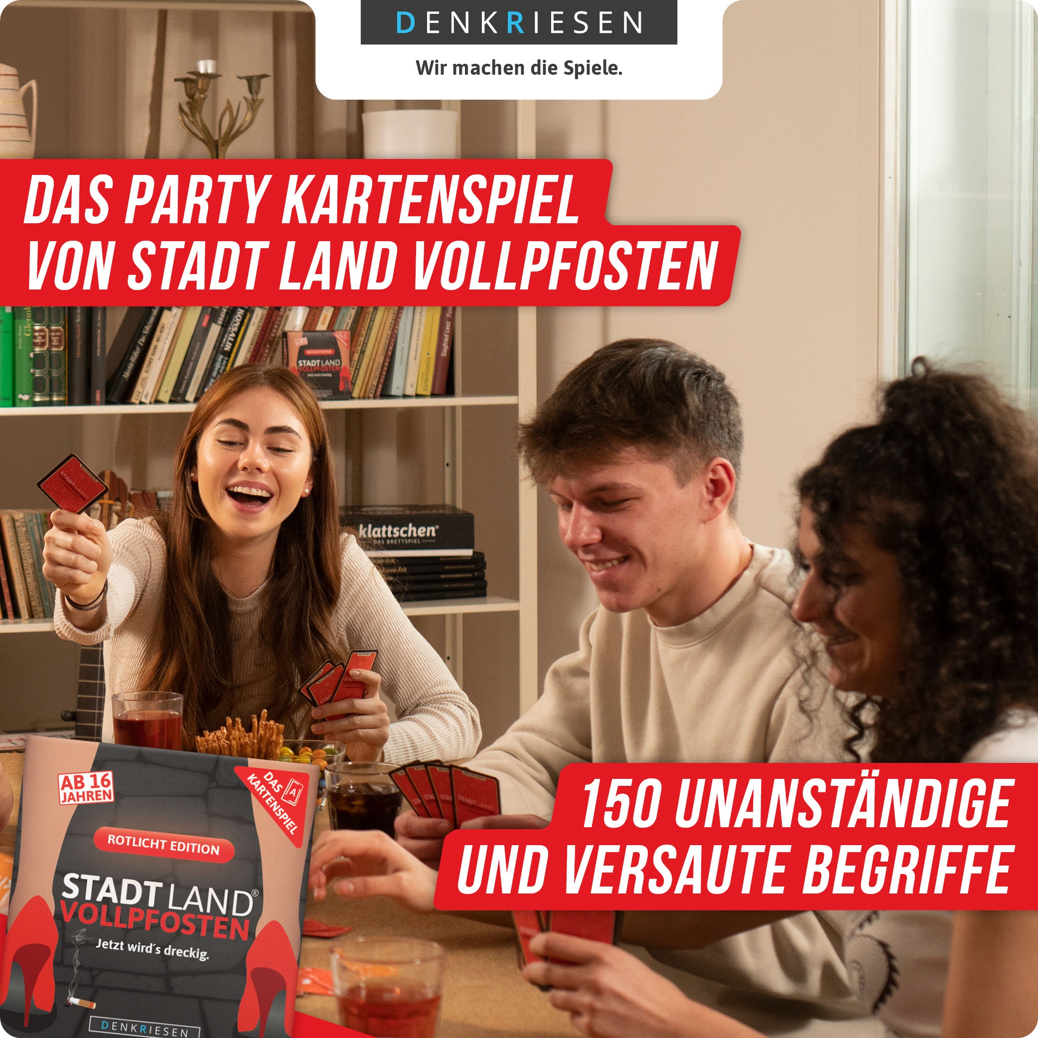 Denkriesen Spiel »Stadt Land Vollpfosten, Rotlicht Edition«, Made in Germany
