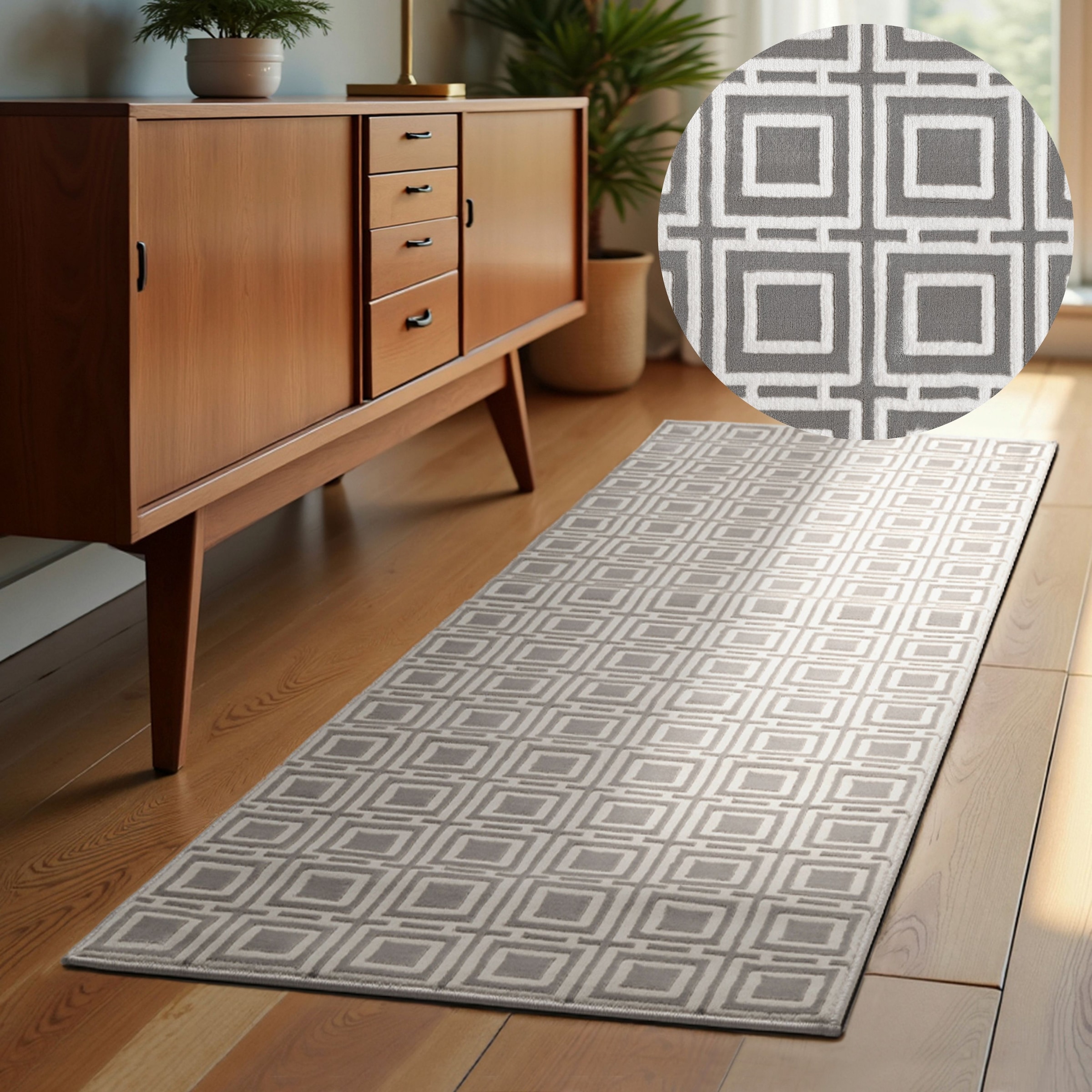 ELLE DECORATION "Howlite" rechteckig 9 mm Höhe Wohnzimmer, Schlafzimmer, Läufer, Hoch-Tief Effekt, Flur, Glanz