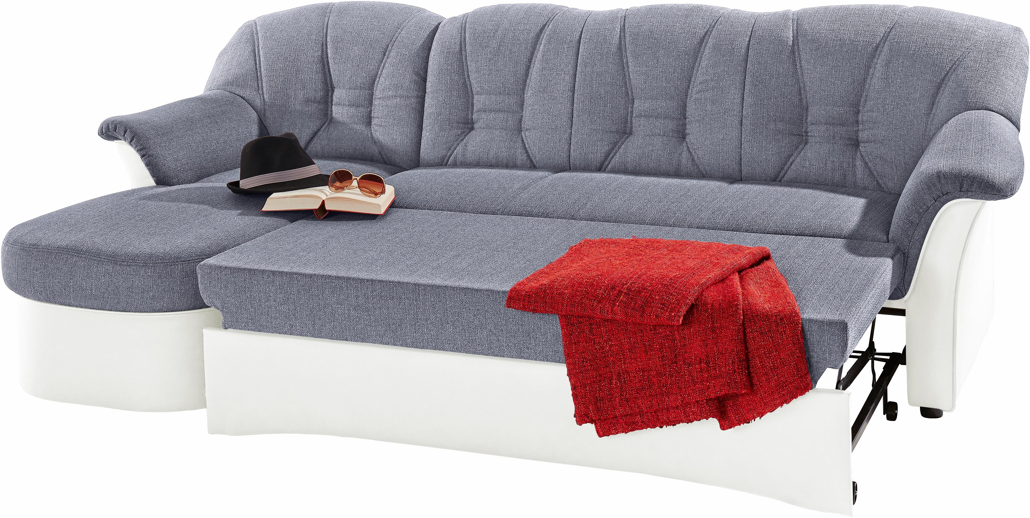 Thumbnail - DOMO collection Ecksofa "Elva, zeitloses Design, elegante Rückensteppung, Breite 233cm L-Form" wahlweise mit Bettfunktio...