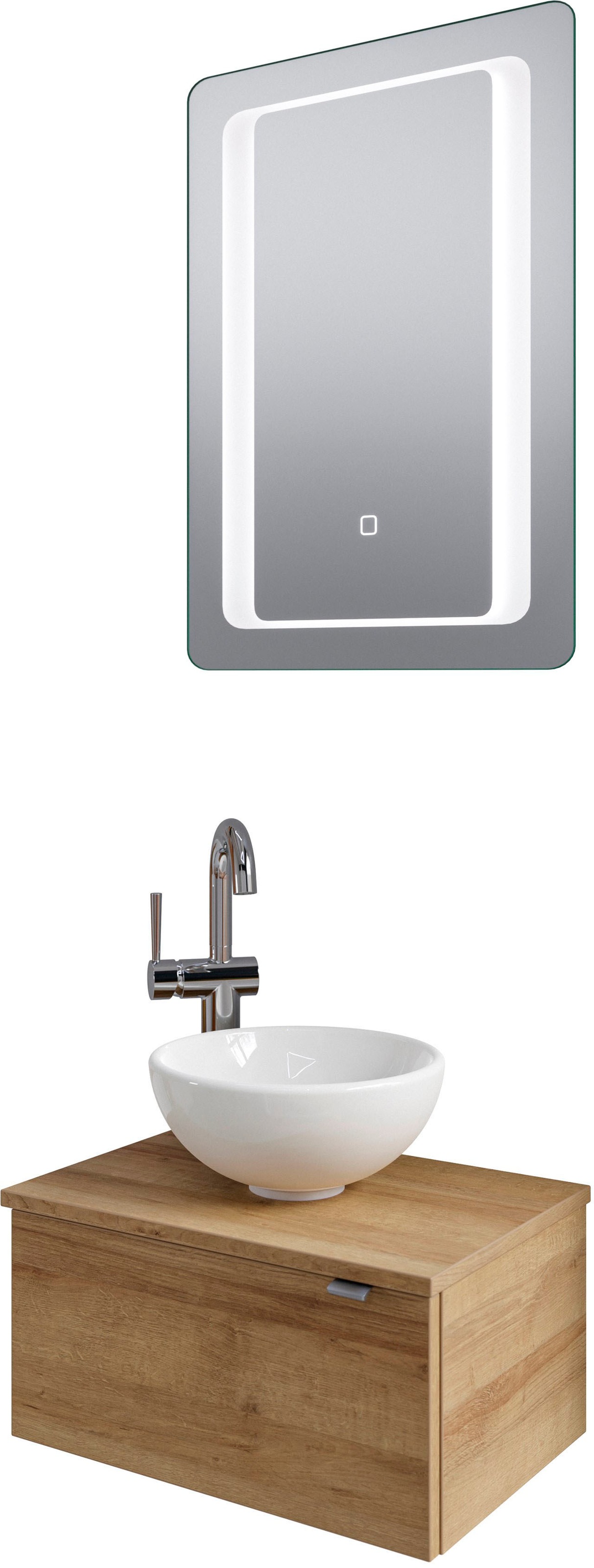 Saphir Badmöbel-Set "Serie 6915" 4 Stk. tlg. Gäste-Bad, 51 cm breit, mit LE günstig online kaufen