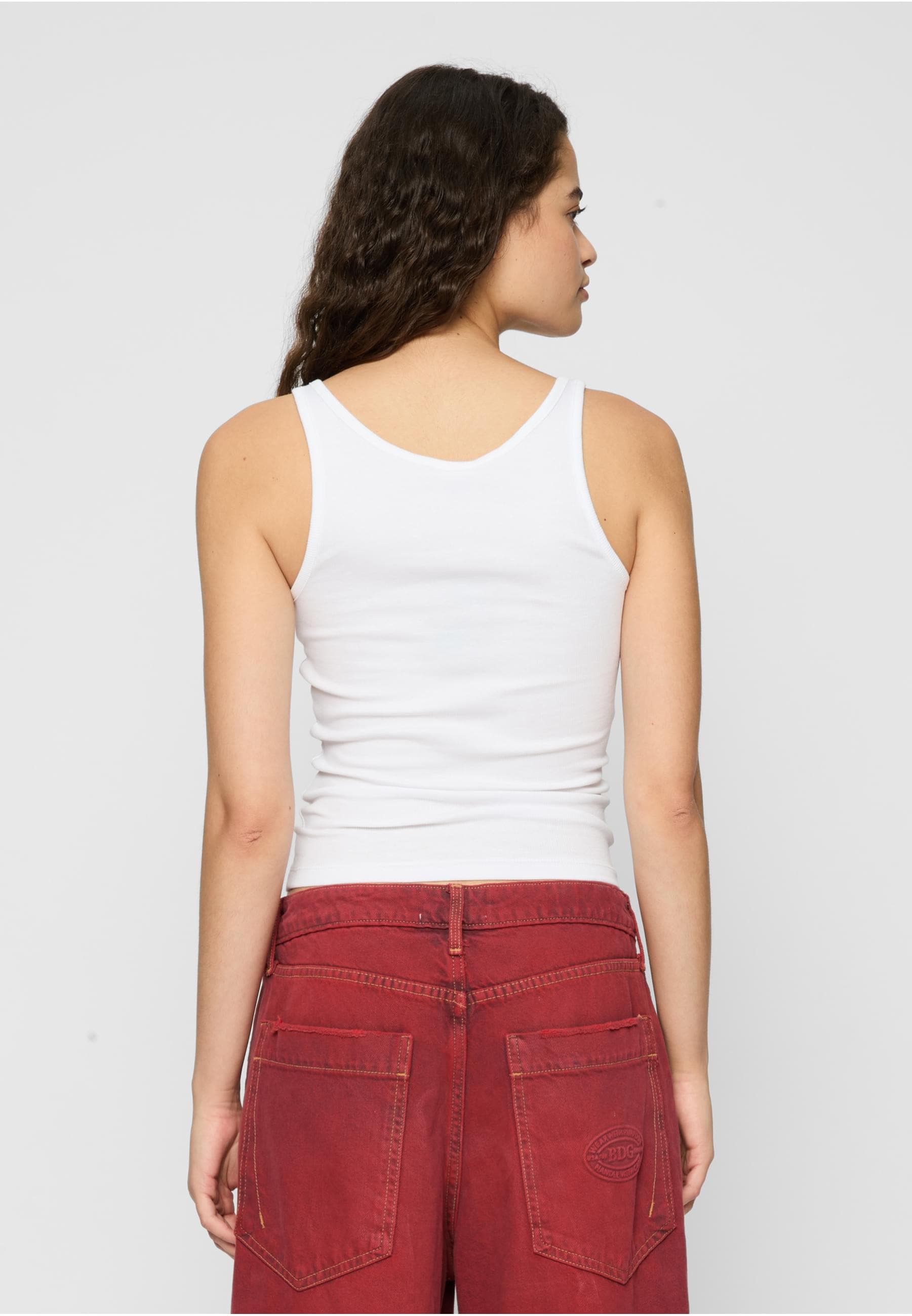 URBAN CLASSICS Muskelshirt »Urban Classics Ladies Organic Basic Rib Top 2-Pack«, (1 tlg.)