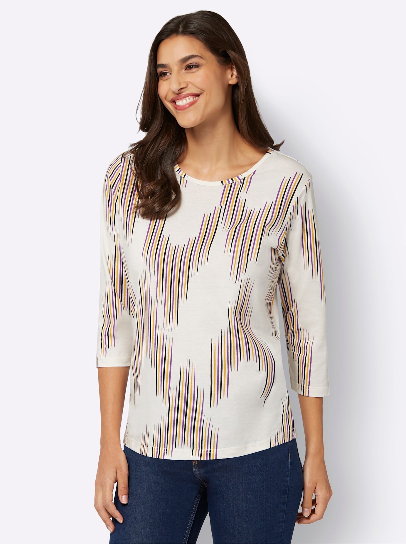 3/4-Arm-Shirt »Rundhals-Shirt«