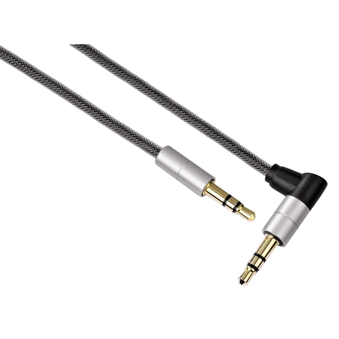 Audio-Kabel »Verbindungskabel "AluLine", 3,5-mm-Klinke, Stecker-Stecker 90°, 0,75m«,...