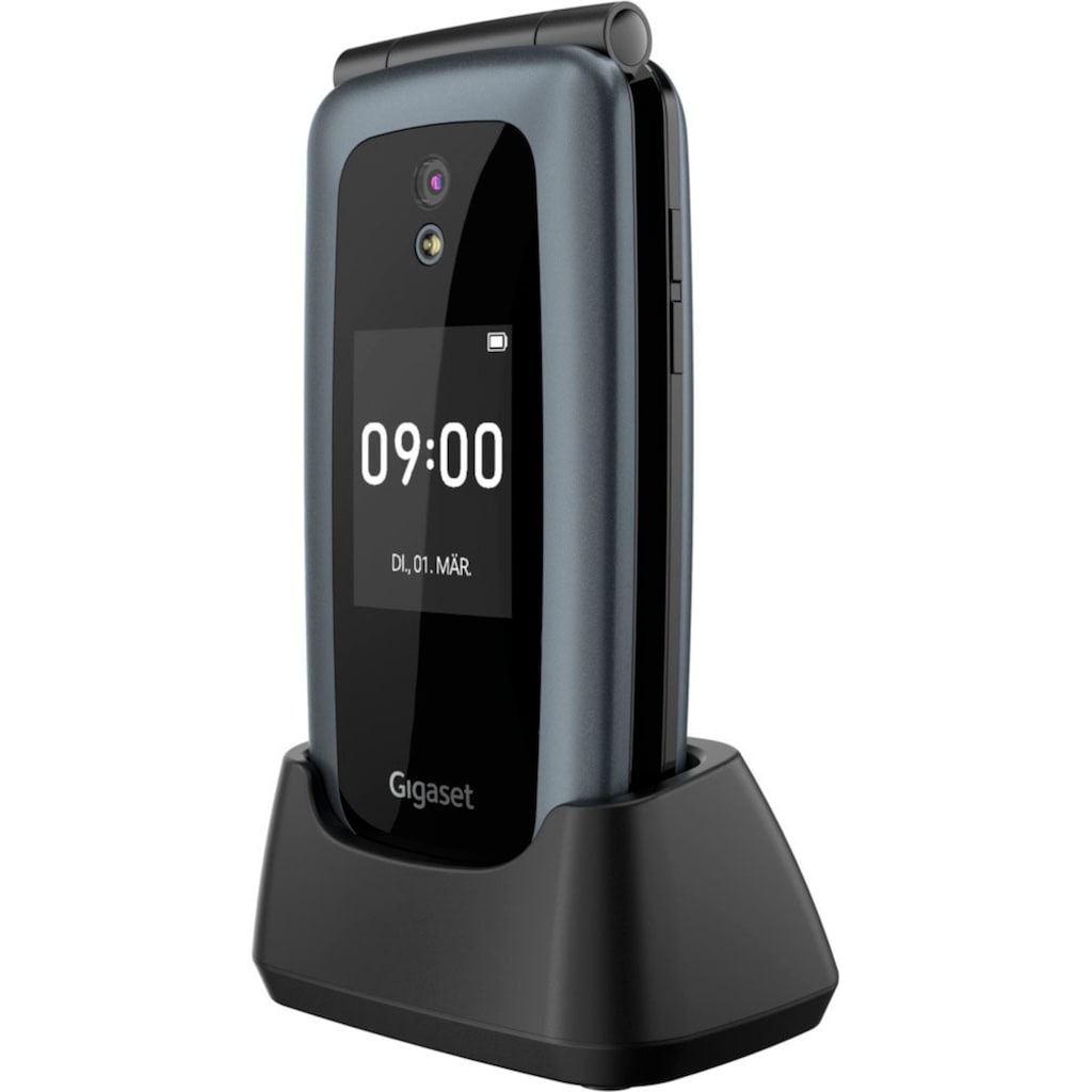 Gigaset Klapphandy »GL7«, Titanium-grey, 7,3 cm/2,8 Zoll, 4 GB Speicherplatz, 2 MP Kamera