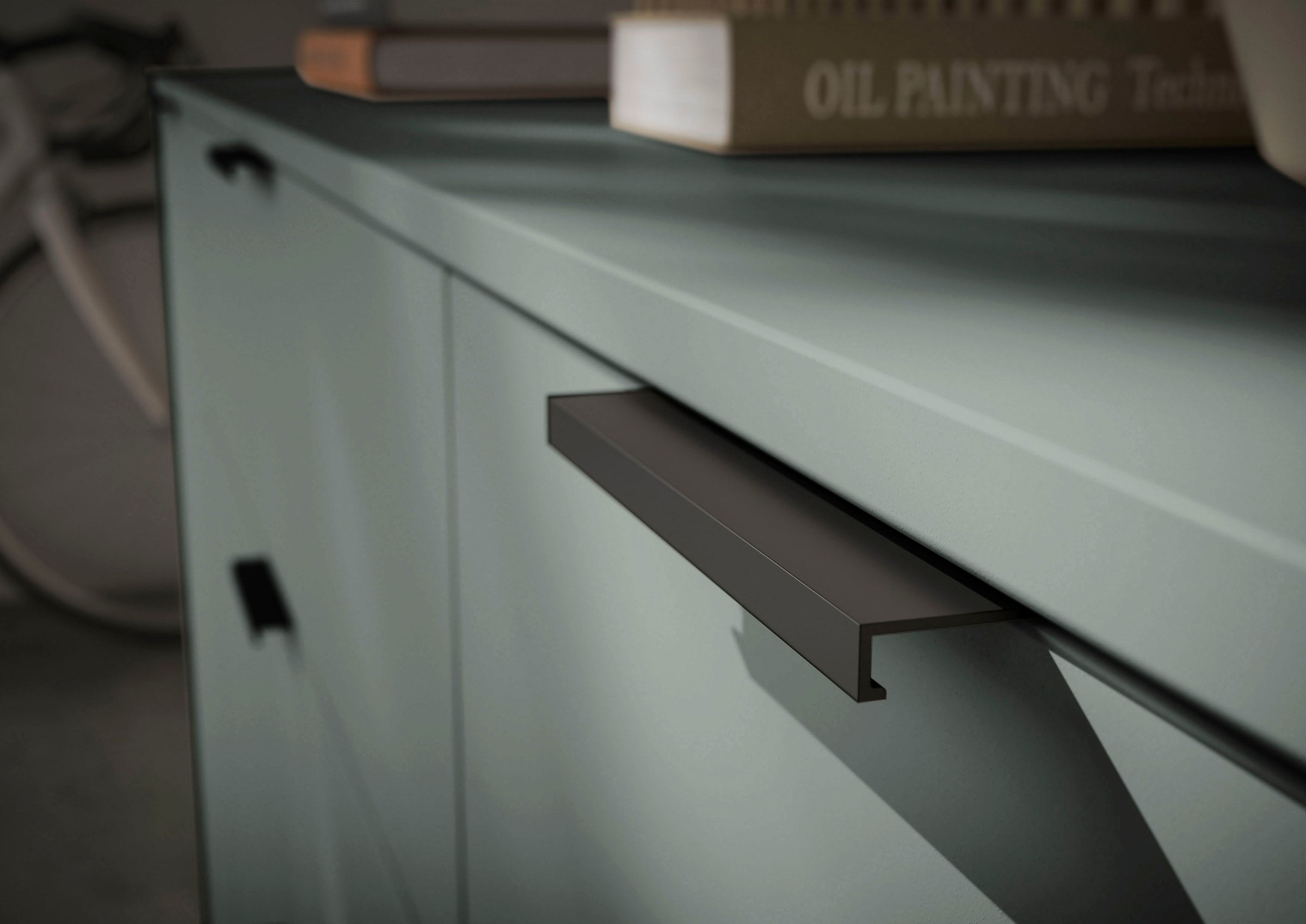 HBZ Sideboard »Linz Kommode, BxHxT 180x90x40cm«, (1 St.), Breite 180cm,Lip-Griff, Melaminbeschichtung