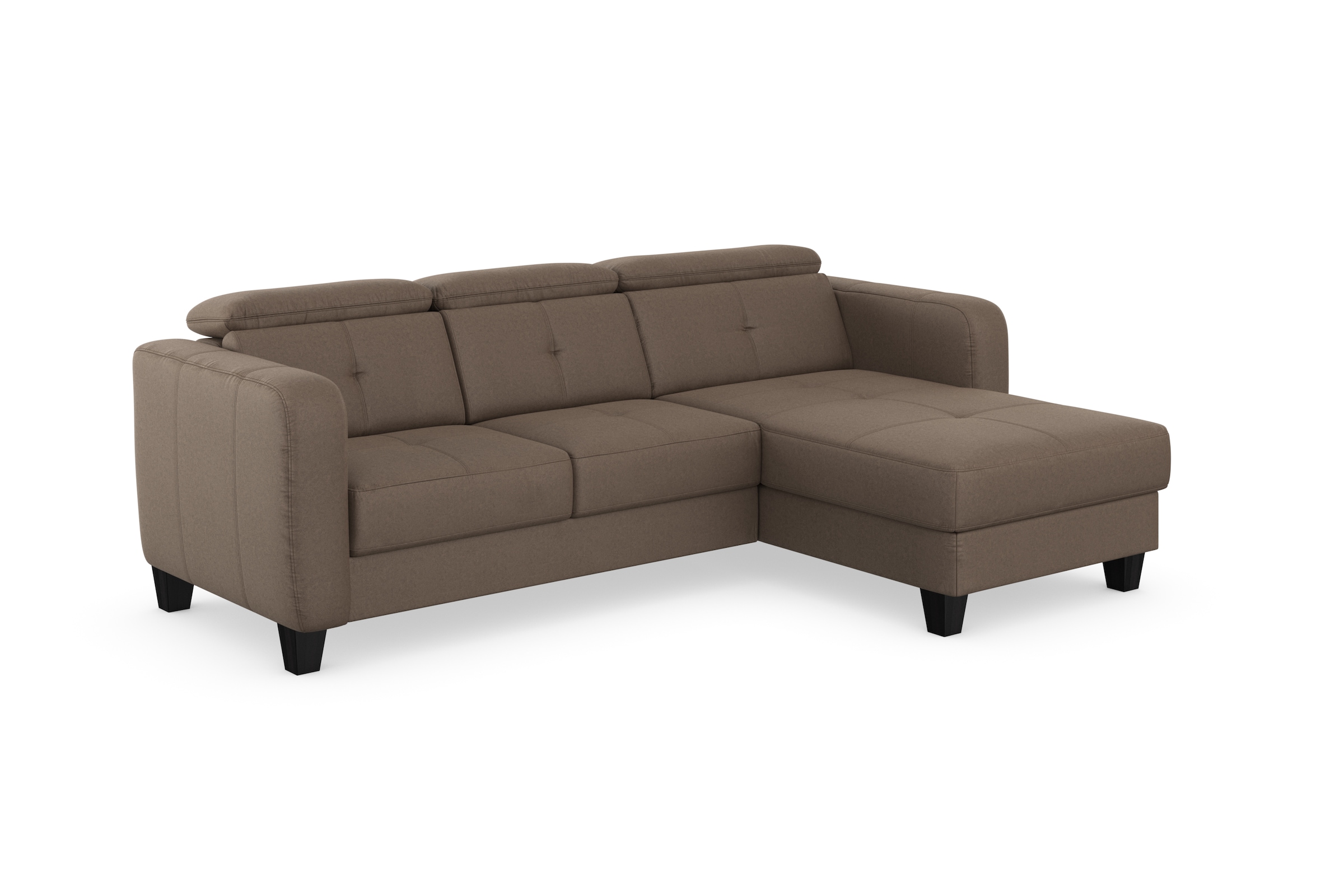 sit&more Ecksofa »Belluci L-Form«, inklusive Federkern, wahlweise mit Bettfunktion und Bettkasten