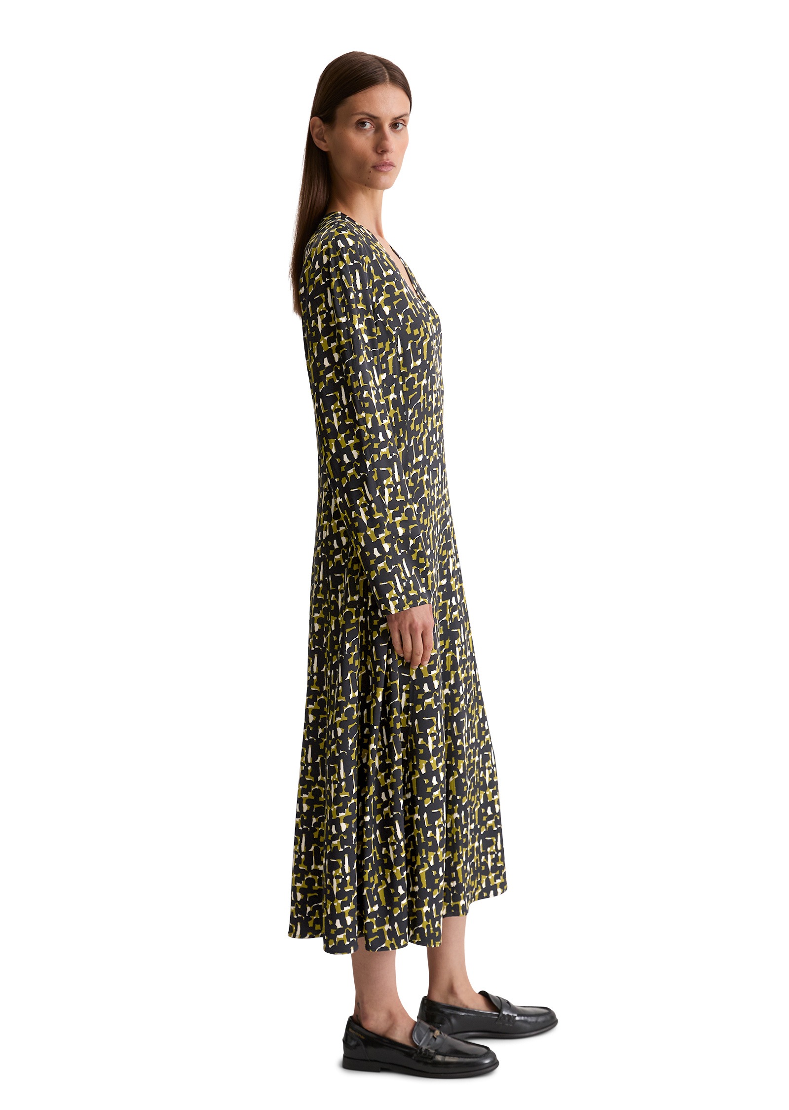 Marc OPolo Druckkleid "aus Viskose-Stretch-Satin" günstig online kaufen