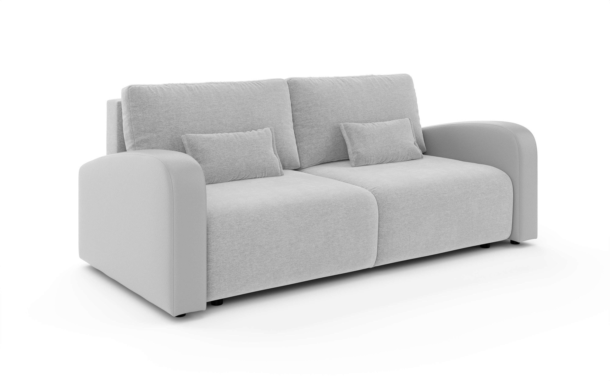 INOSIGN 3-Sitzer »JIGGS wahlweise Schlafsofa mit Bettkasten, Maße B/H/T: 228/96/110 cm«, Sofa mit Wellenunterfederung, enthält 2 Rückenkissen und 2 Zierkissen