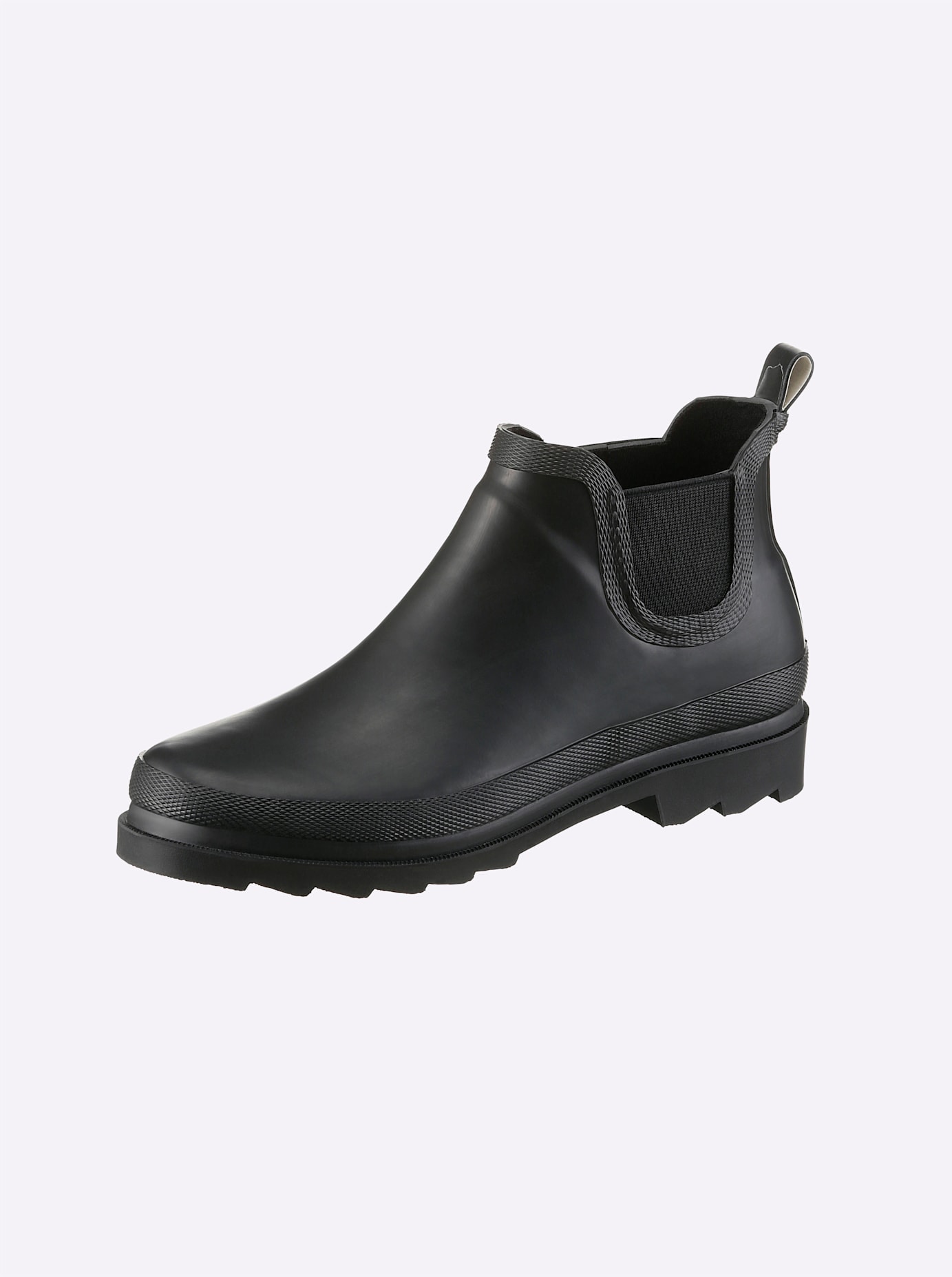 Gummistiefelette HEINE, Damen, Gr. 39, schwarz, Gummi, Schuhe