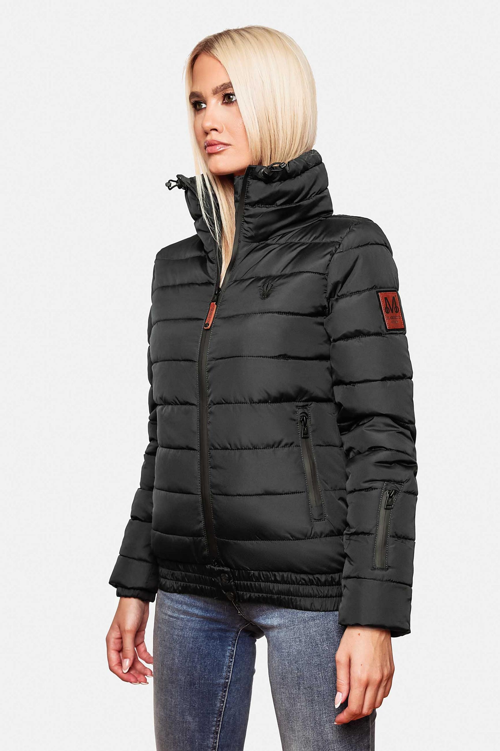 Marikoo Steppjacke »Poison«, ohne Kapuze, stylische Damen Winterjacke mit hohem Kragen