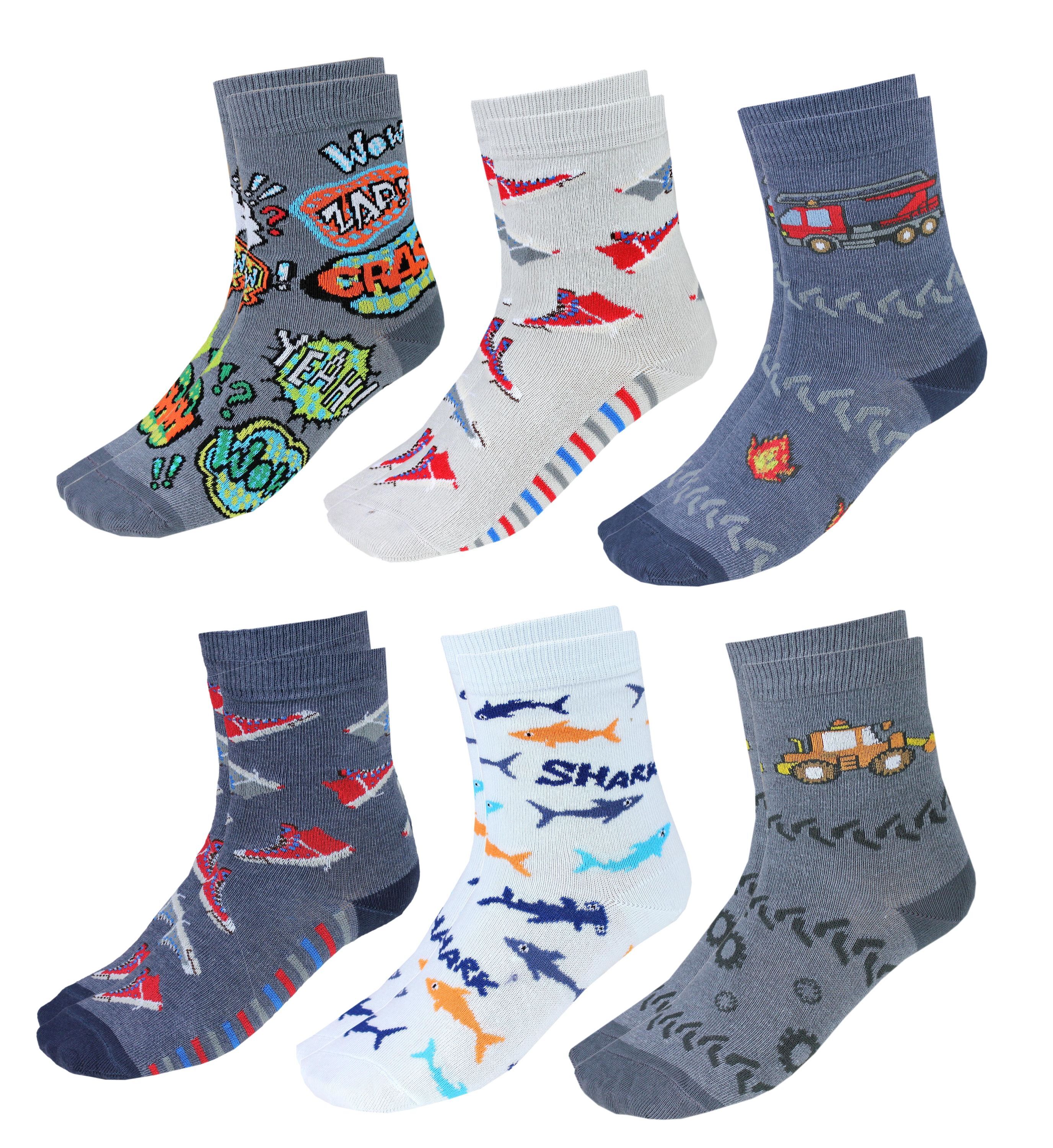 TupTam Kurzsocken "Socken Kinder Socken Mädchen Jungen Bunt Gemustert 6er Pack"