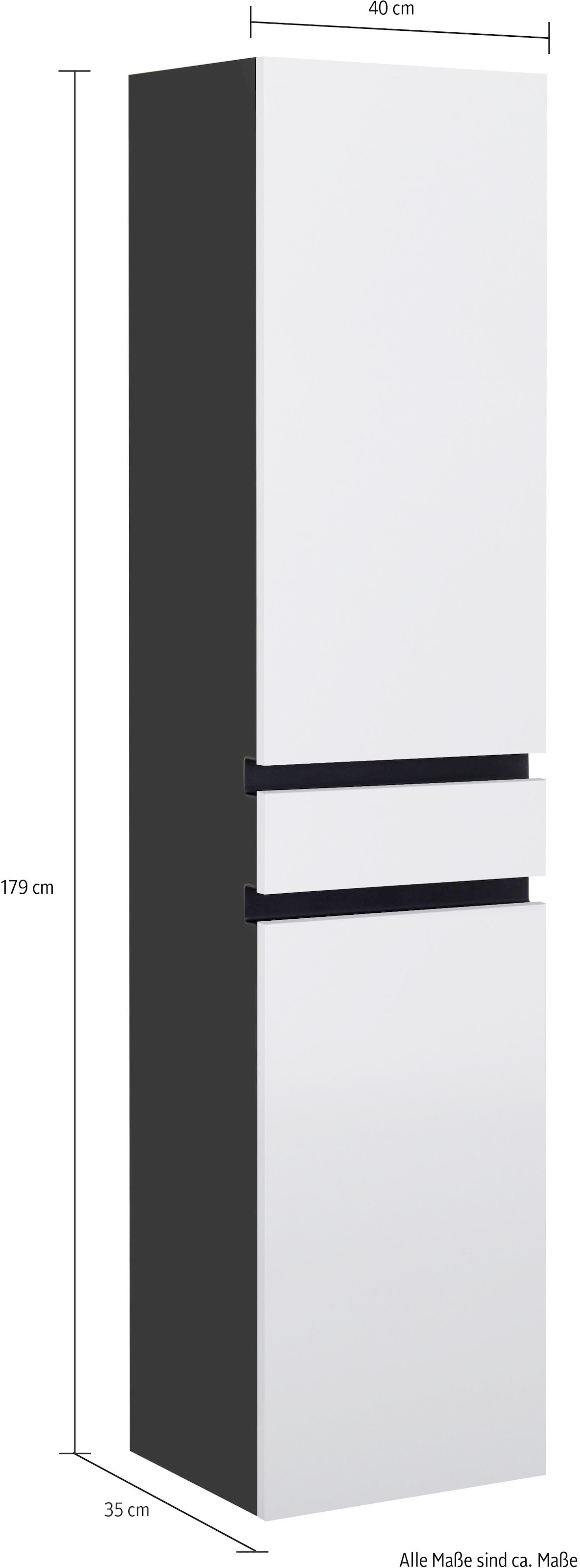 MARLIN Hochschrank »3510clarus«, 40 cm breit, Soft-Close-Funktion,  vormontierter Badschrank, Badmöbel | BAUR
