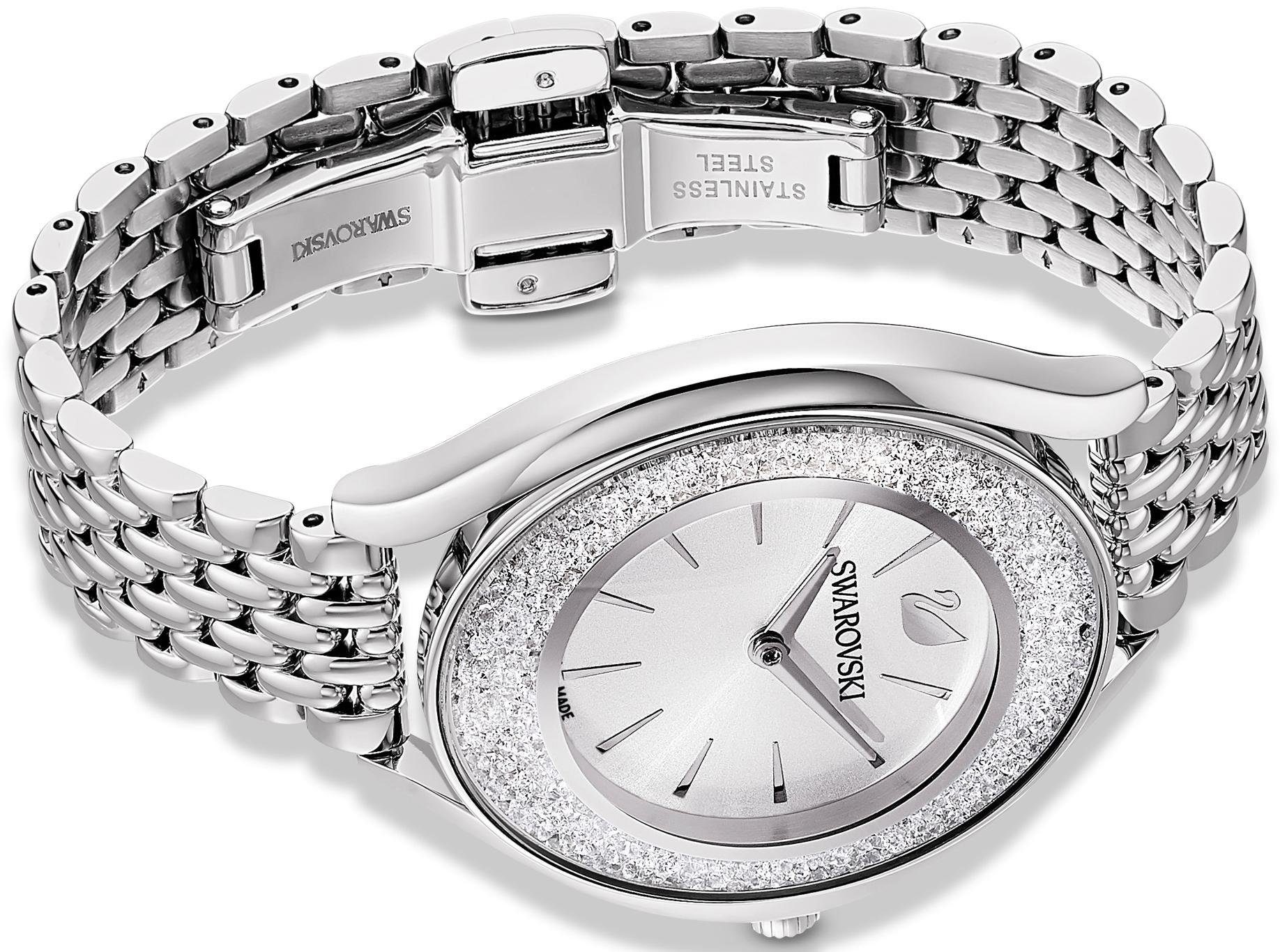 Swarovski Quarzuhr »CRYSTALLINE AURA, 5519462«, Armbanduhr, Damenuhr, Swarovski-Kristalle, Swiss Made