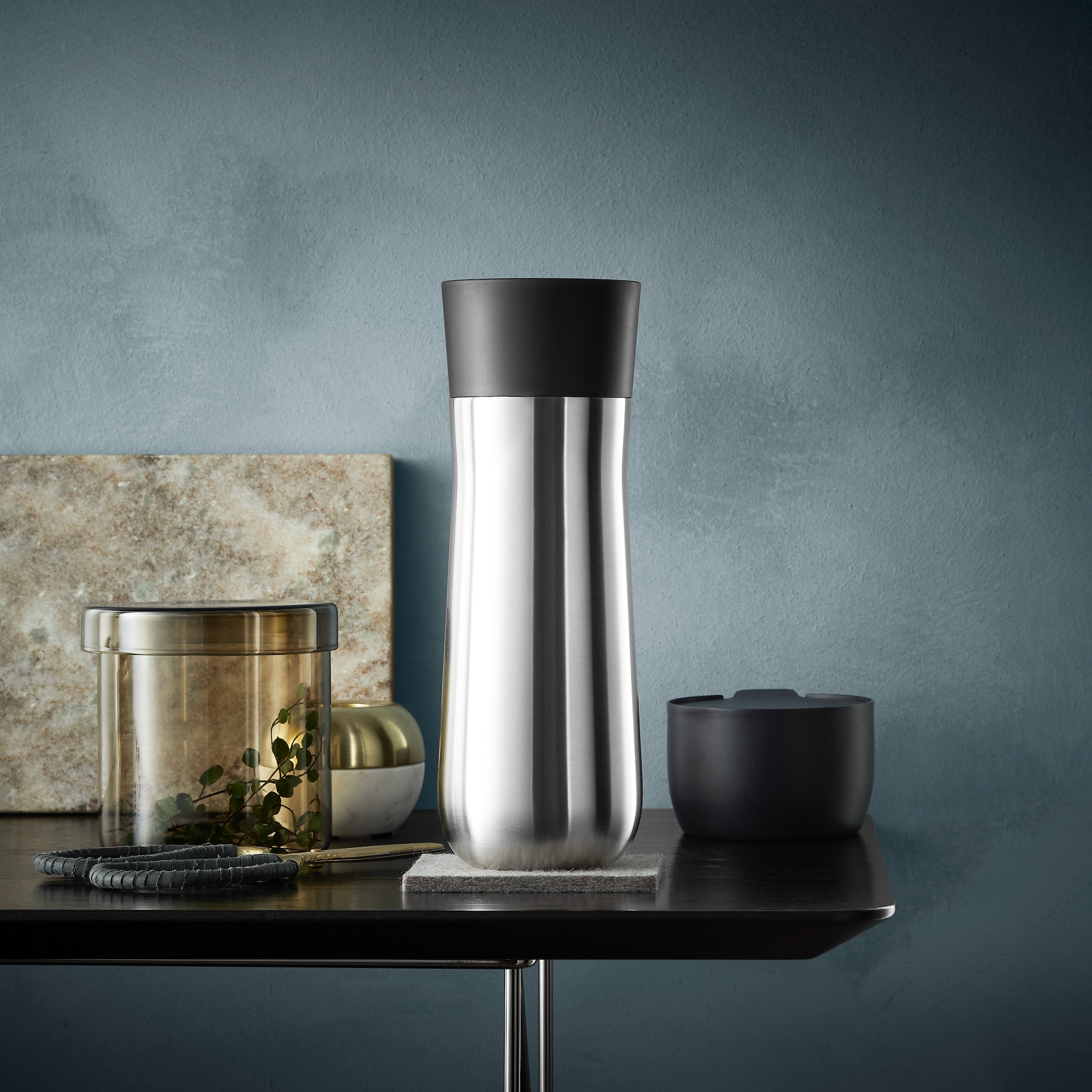 WMF Thermobecher »Impulse«, (1 tlg.), doppelwandiger Thermobecher, 8h heiß, 12h kalt, 360°-Trinköffnung