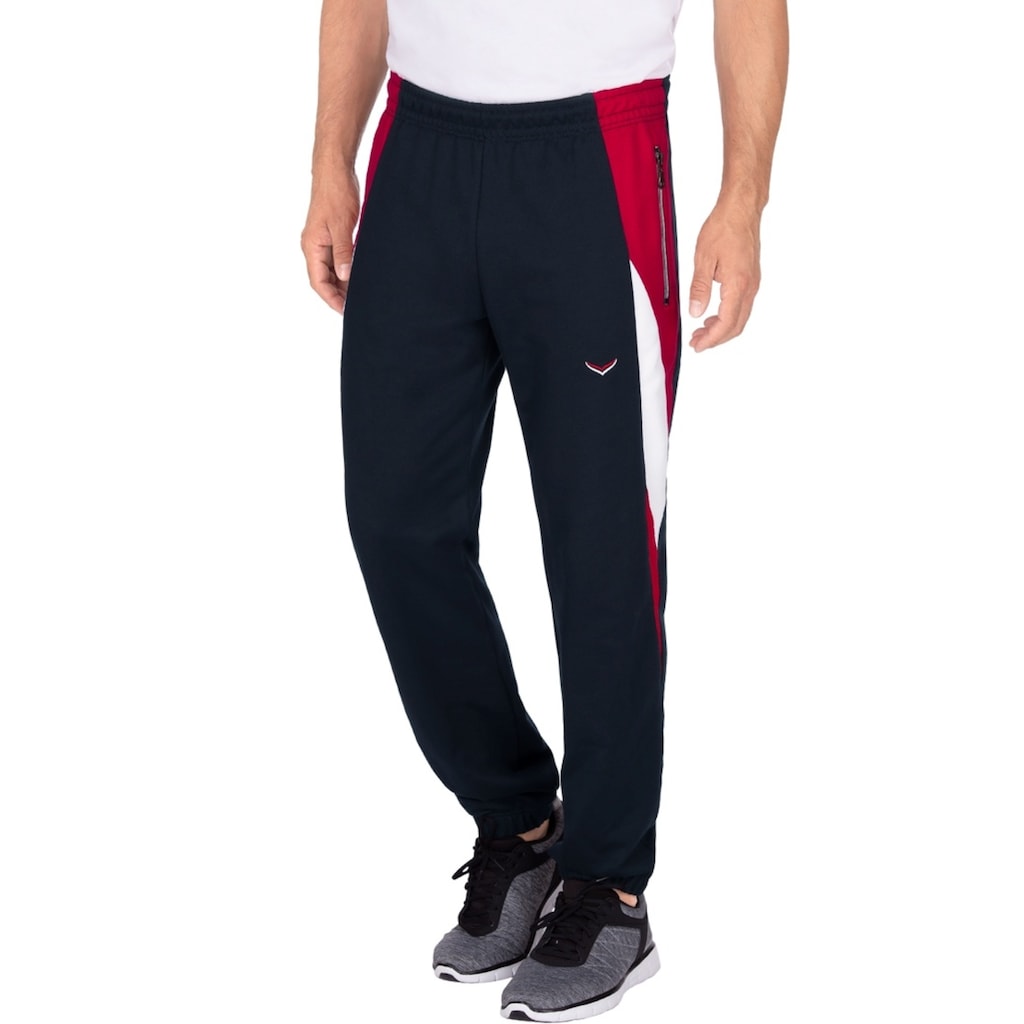 Trigema Jerseyhose »TRIGEMA Jogginghose mit kontrastfarbigen Einsätzen«, (1 tlg.)