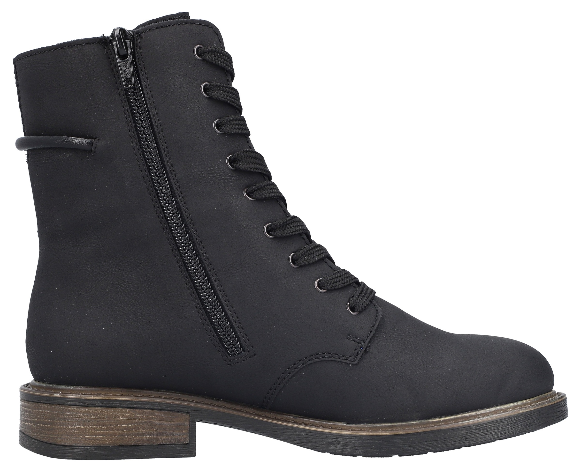 Rieker Winterstiefelette, Schnürboots, Schnürstiefelette, Blockabsatz, mit Warmfutter