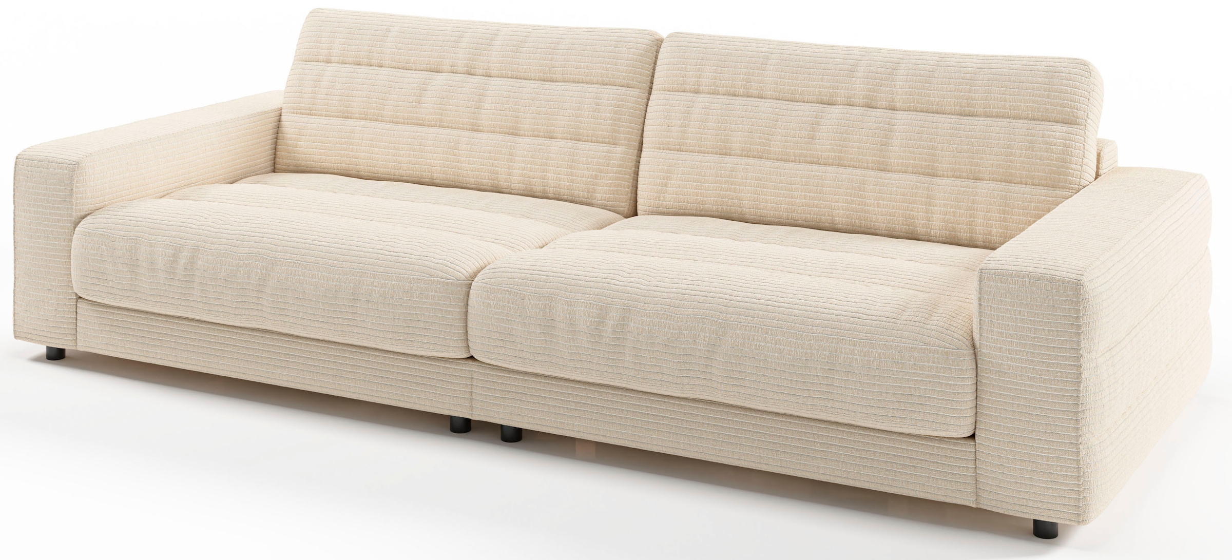 3C Candy Big-Sofa »Stripes Megasofa, tolle Verarbeitungsdetails, bequem und komfortabel«, Lose Rückenkissen, mit feiner Quersteppung