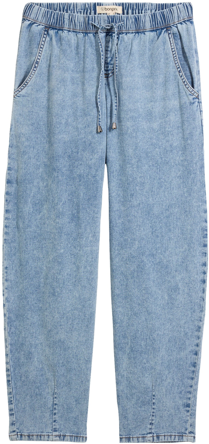 bonprix Loose-fit-Jeans 1 Barrel-Form, mit Gummibund, mit Elasthan-Anteil
